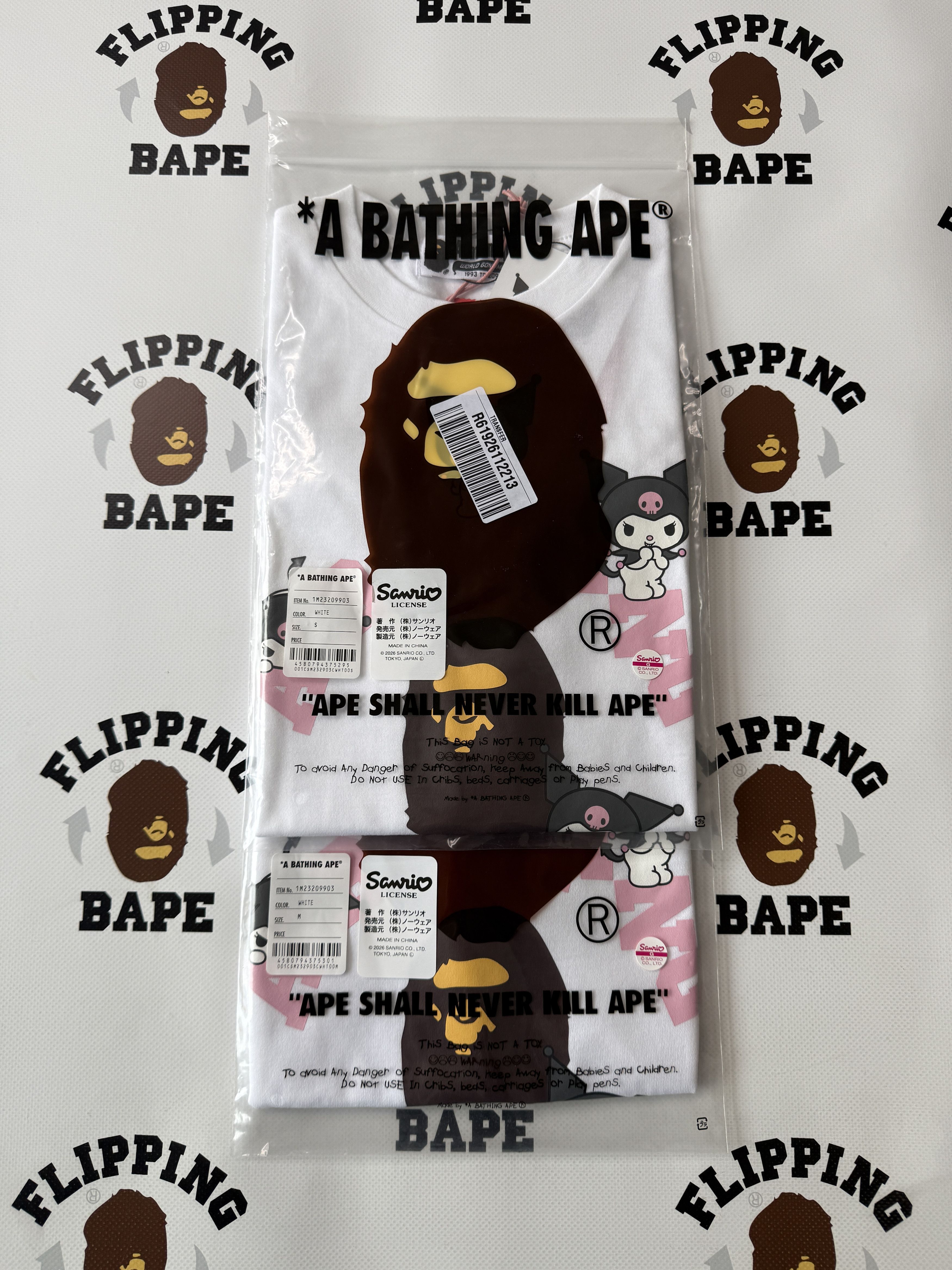 Bape BAPE X KUROMI COLLEGE MINI TEE LADIES Size S / US 4 / IT 40 - 10 Thumbnail