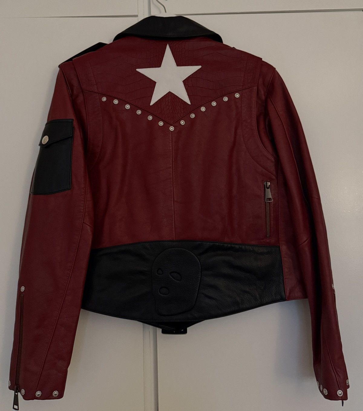 Youths In Balaclava Youths In Balaclava Red Leather Biker Jacket Size US XS / EU 42 / 0 - 9 Thumbnail