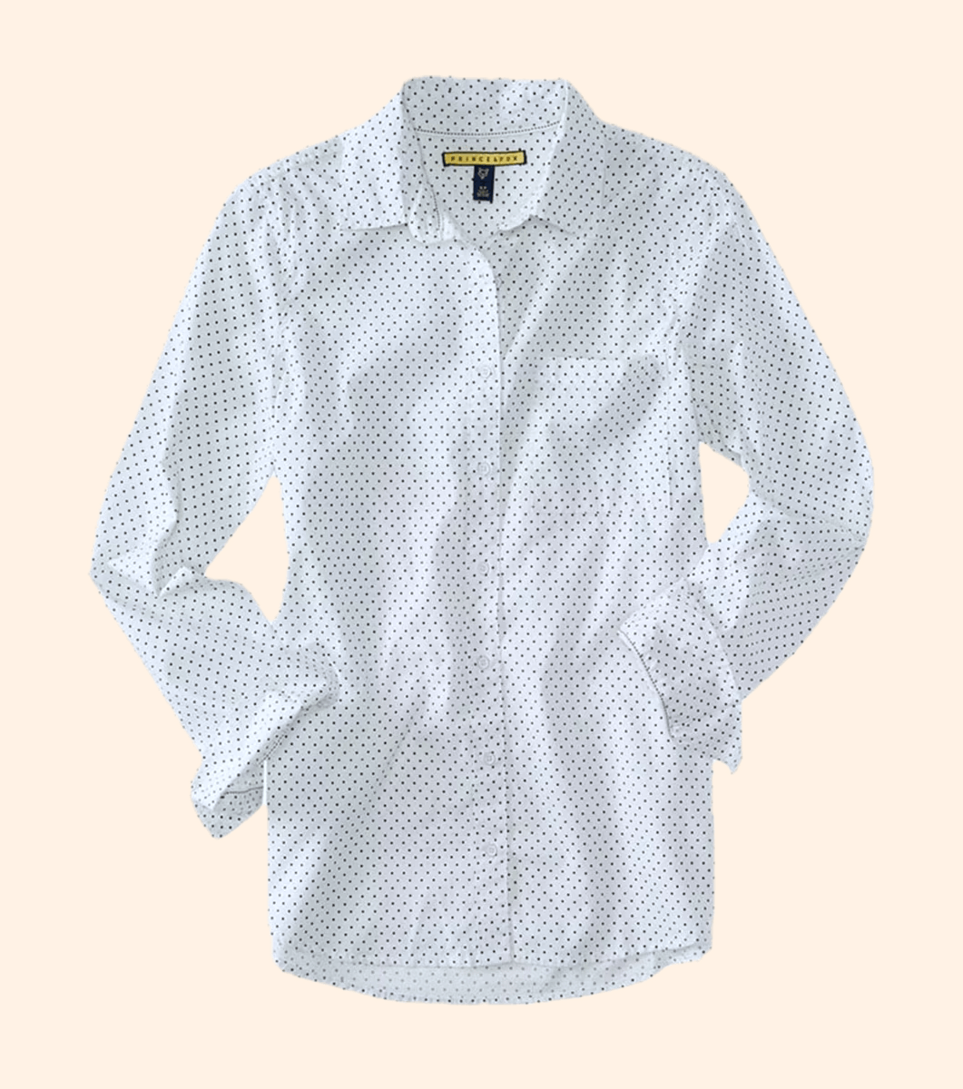 Aeropostale Aeropostale Petite Polka Dot Blouse Size S / US 4 / IT 40 - 2 Thumbnail