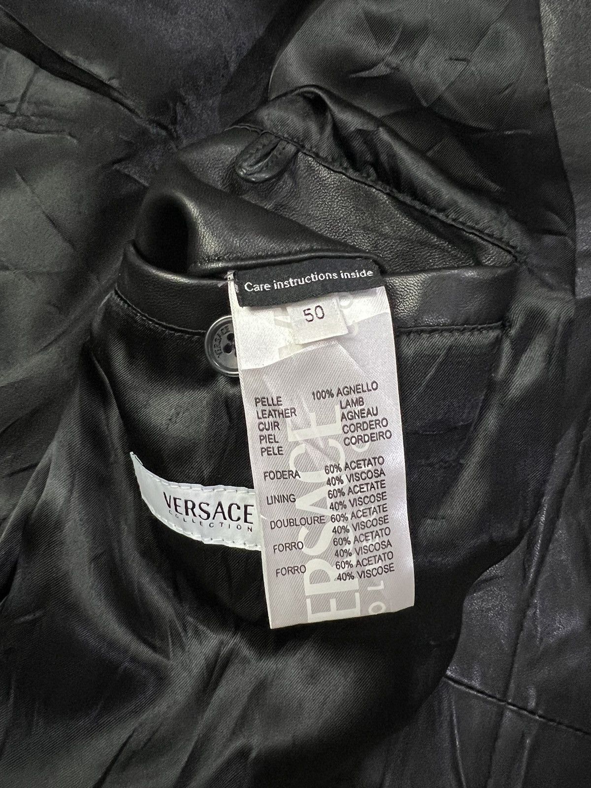 Versace Versace Leather Coats Size XL / US 12-14 / IT 48-50 - 6 Thumbnail