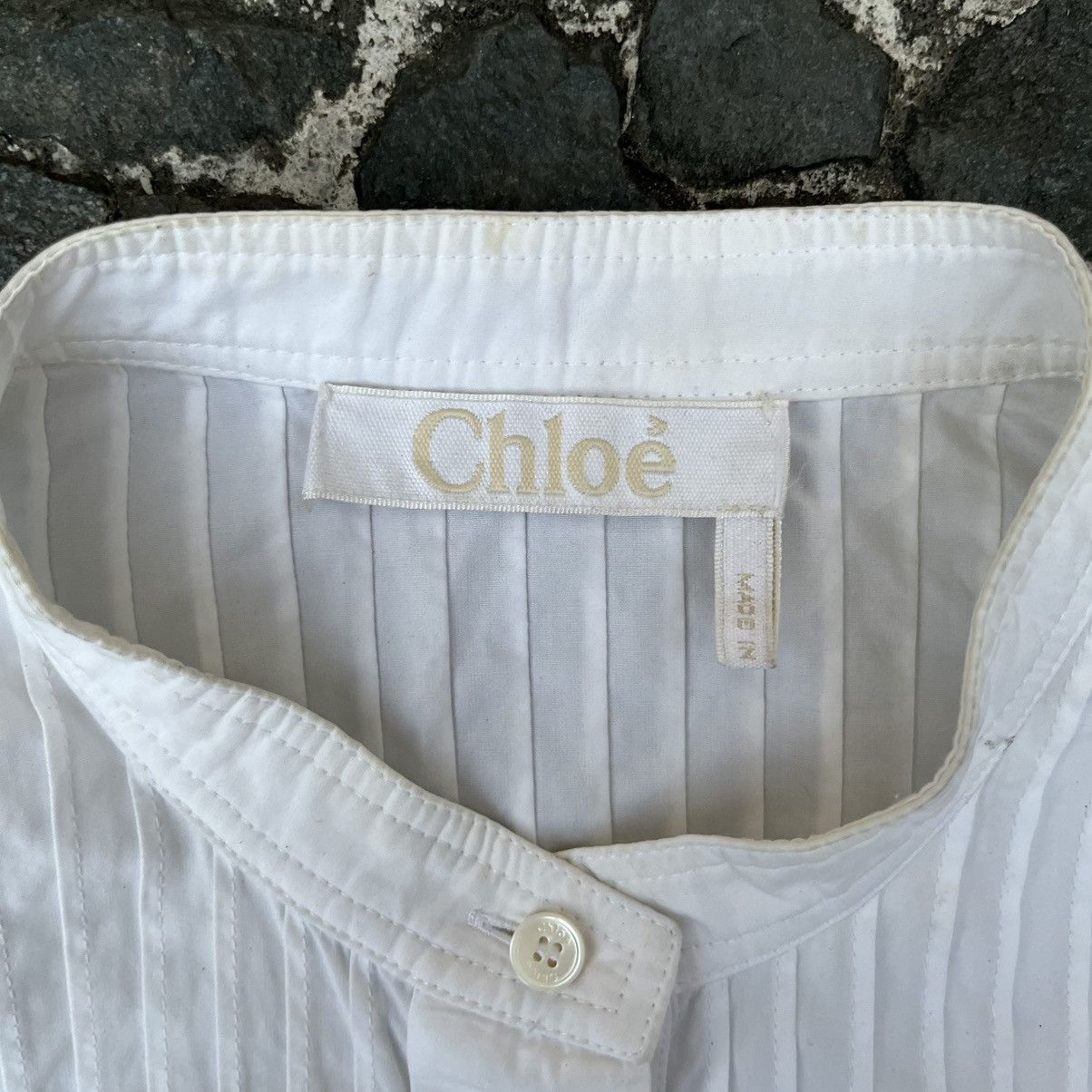 Chloe Chloé S/S 2018 Embroidered Eyelet Ruffle Bib Blouse Size XXS / US 00 / IT 34 - 14 Thumbnail