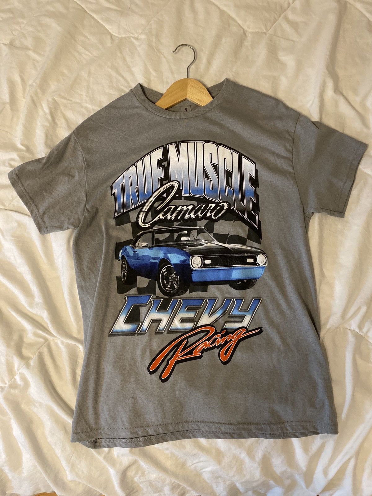 Gildan Vintage Camaro Racing Grey T-Shirt Size US M / EU 48-50 / 2 - 1 Thumbnail