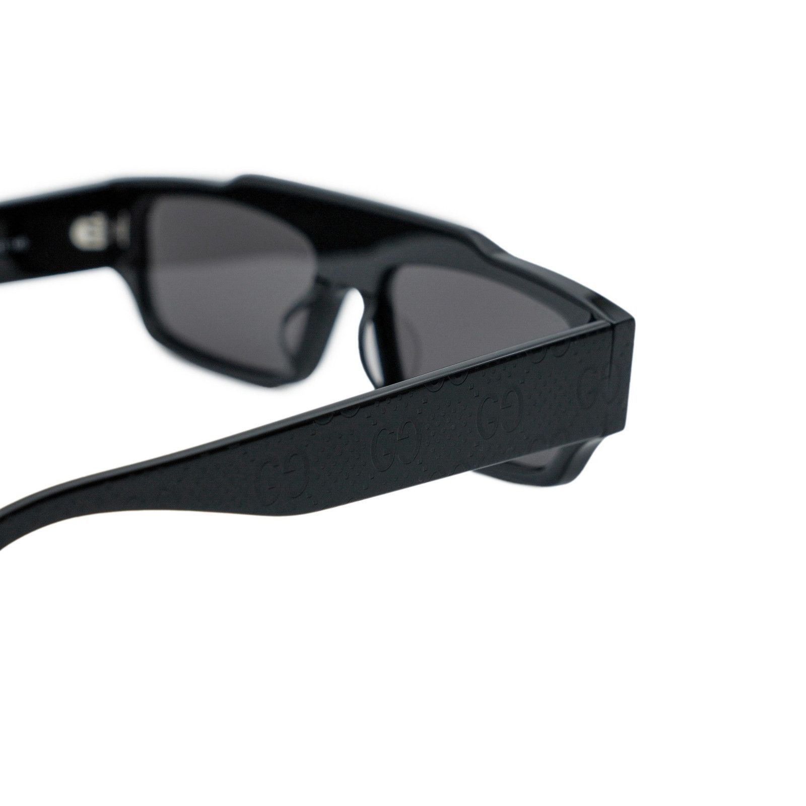 Gucci Gucci Black GG 1592 Monogram Logo Rectangular Sunglasses Size ONE SIZE - 5 Thumbnail