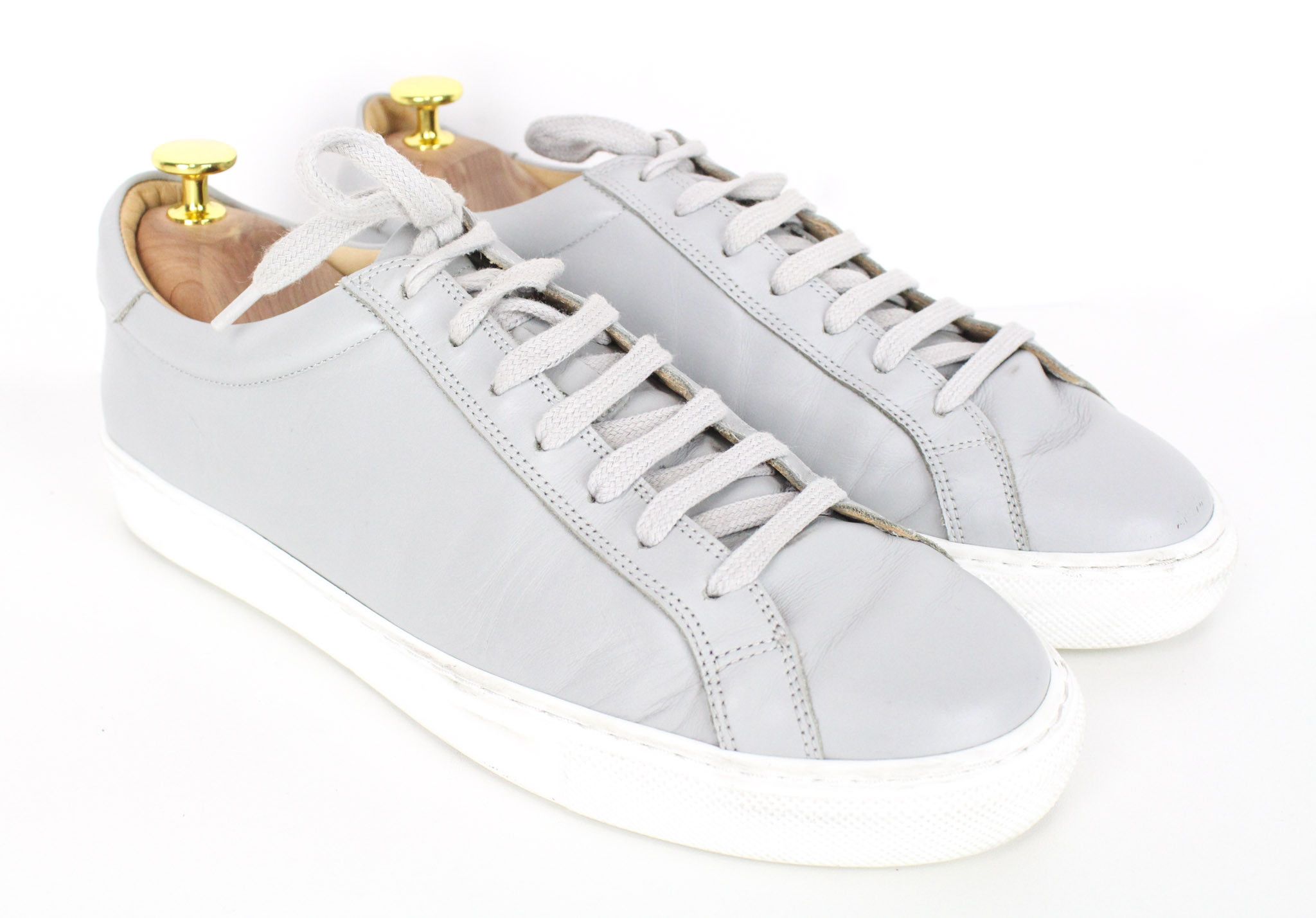 Suitsupply EU40 Grey Leather Laced Casual 72826 Size US 7 / EU 40 - 1 Thumbnail