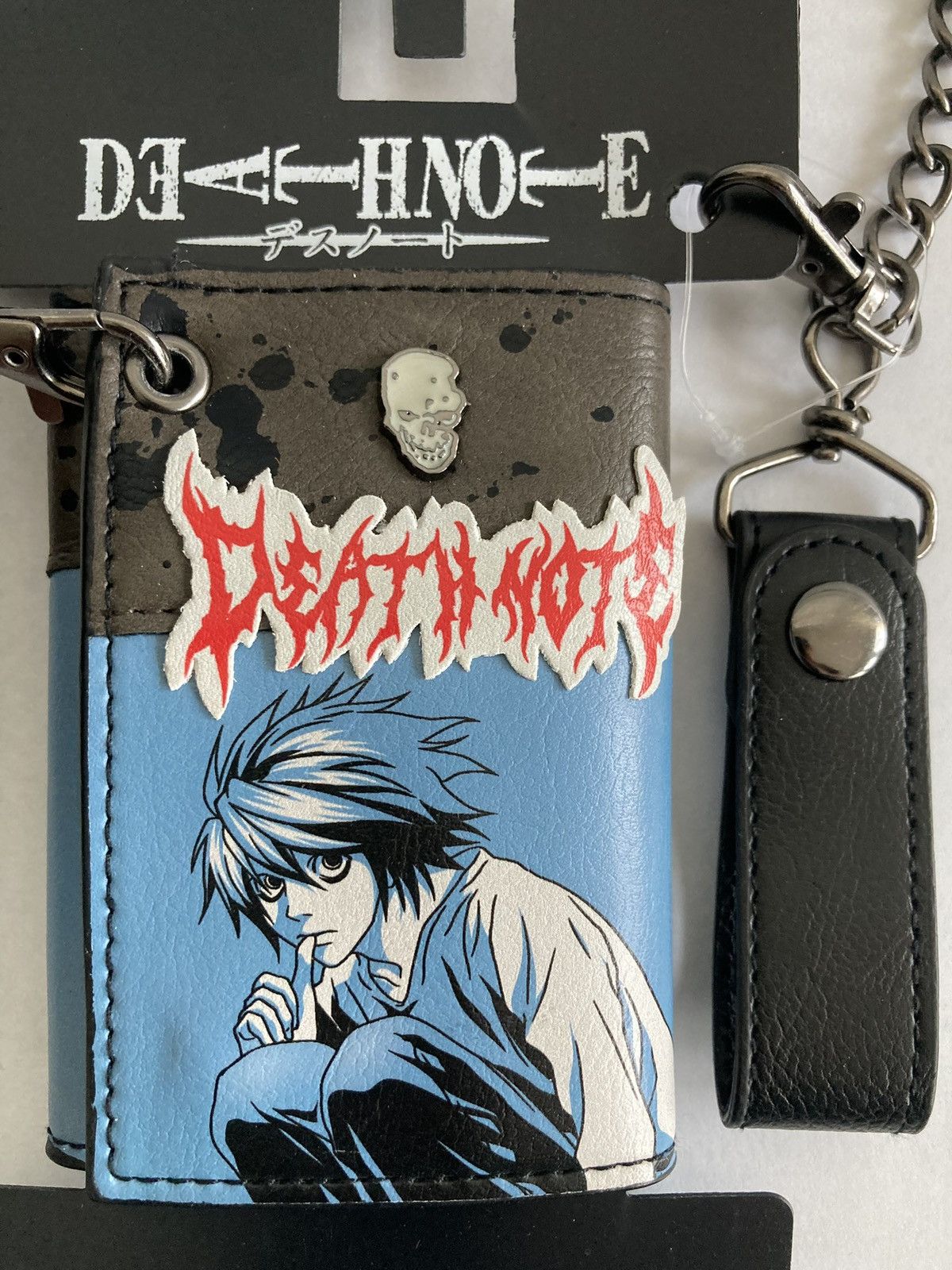 Hot Topic DEATH NOTE WALLET TRIFOLD W/ CHAIN L LIGHT YAGAMI BIOWORLD🆕 Size ONE SIZE - 4 Thumbnail