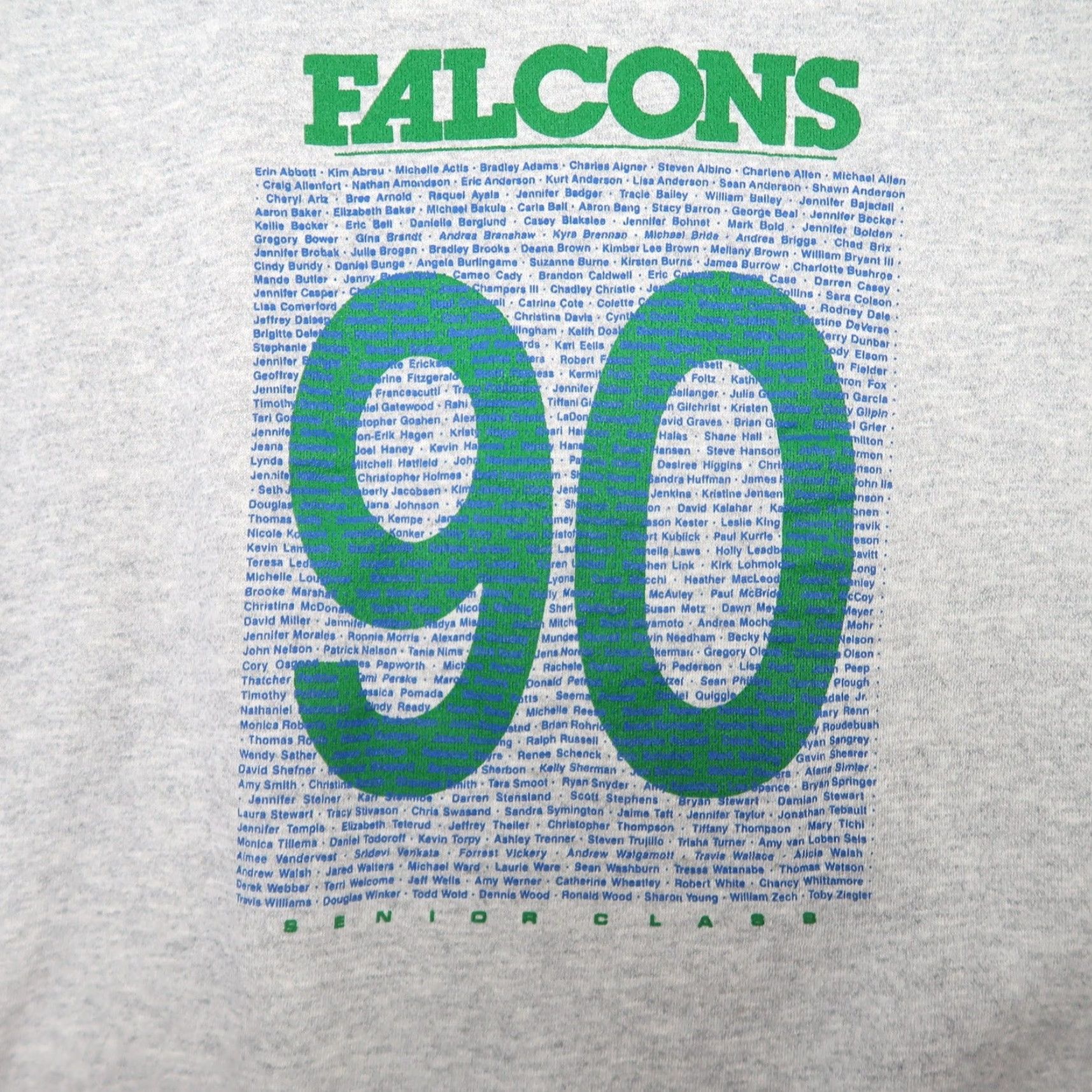 Hanes VINTAGE 90s Hanes Falcons 1990 Senior graduating class Sweatshirt Crew Neck XL Gray University / School / 90s / Sweatshirt / Women Size XL / US 12-14 / IT 48-50 - 4 Thumbnail