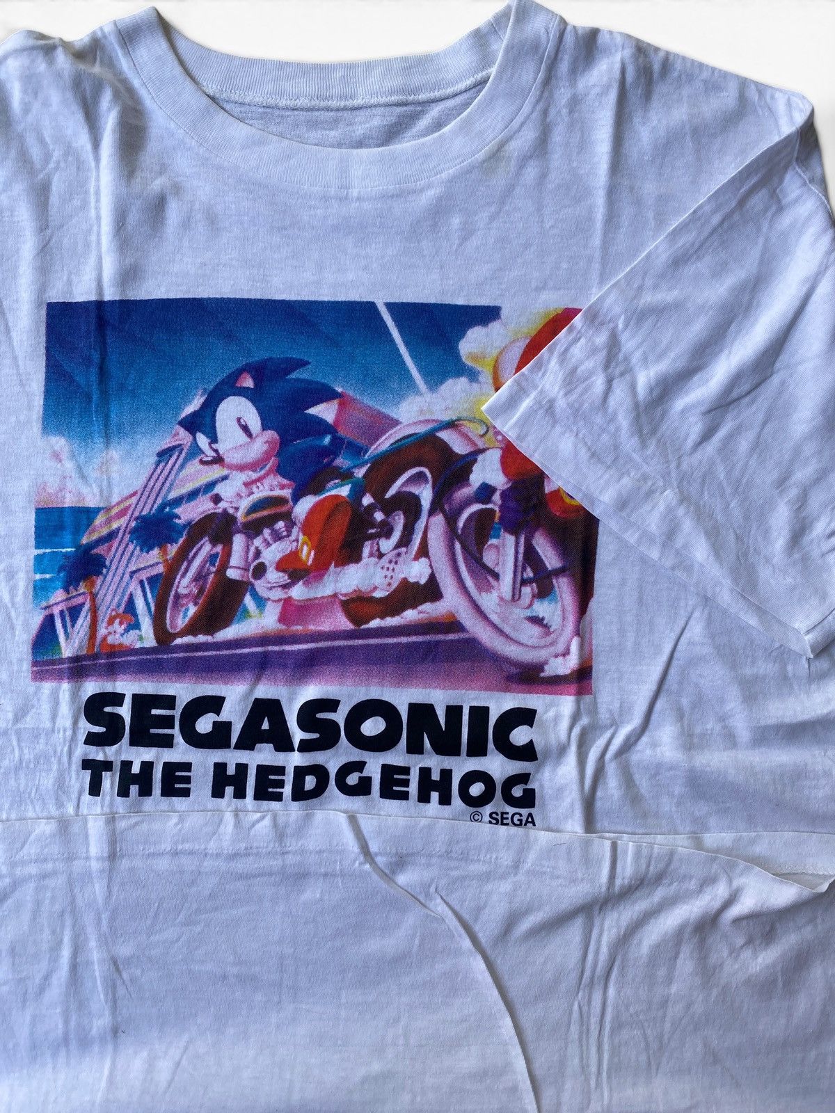 Anime Vintage 90’s Segasonic Game Japan Promo Sonic The Hedgehog Size US L / EU 52-54 / 3 - 4 Thumbnail