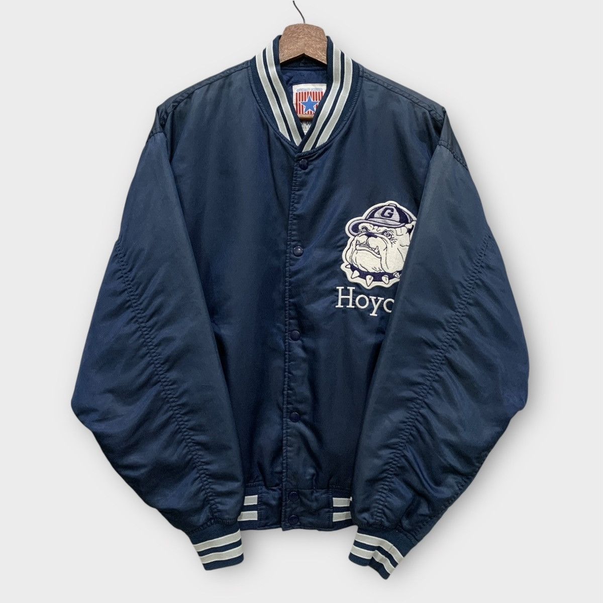 Vintage VINTAGE GEORGETOW HOYAS UNIVERSITY VARSITY JACKET BASKETBALL Size US L / EU 52-54 / 3 - 2 Thumbnail