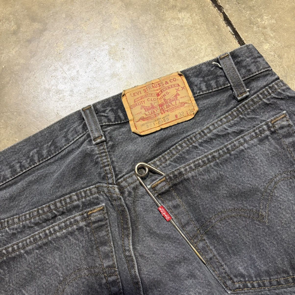 Vintage Levis 501 Black Denim Jeans 80s Made USA 501 0658