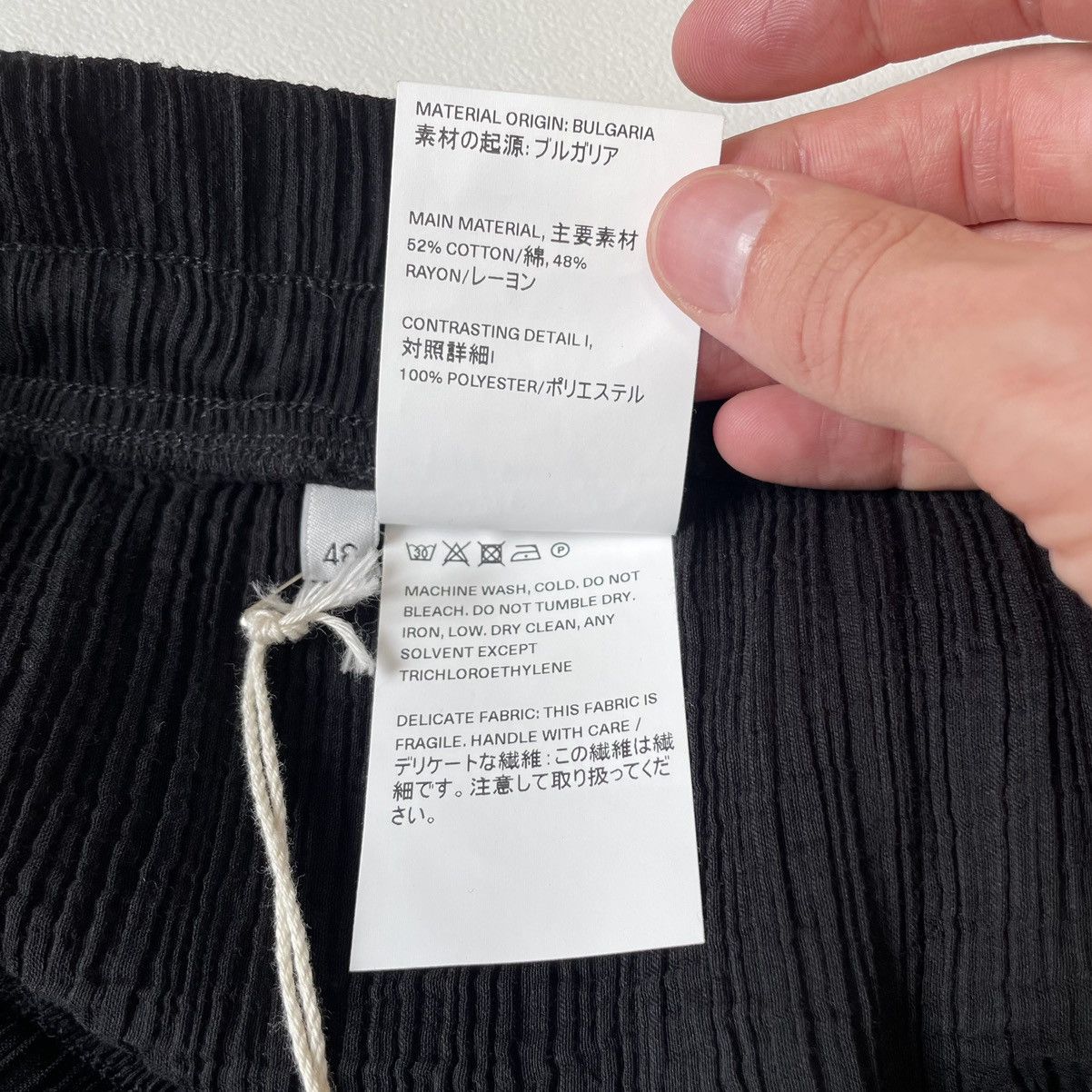 Our Legacy Black Hemp Loopback Crinkle Cotton Pants Size US 32 / EU 48 - 8 Thumbnail