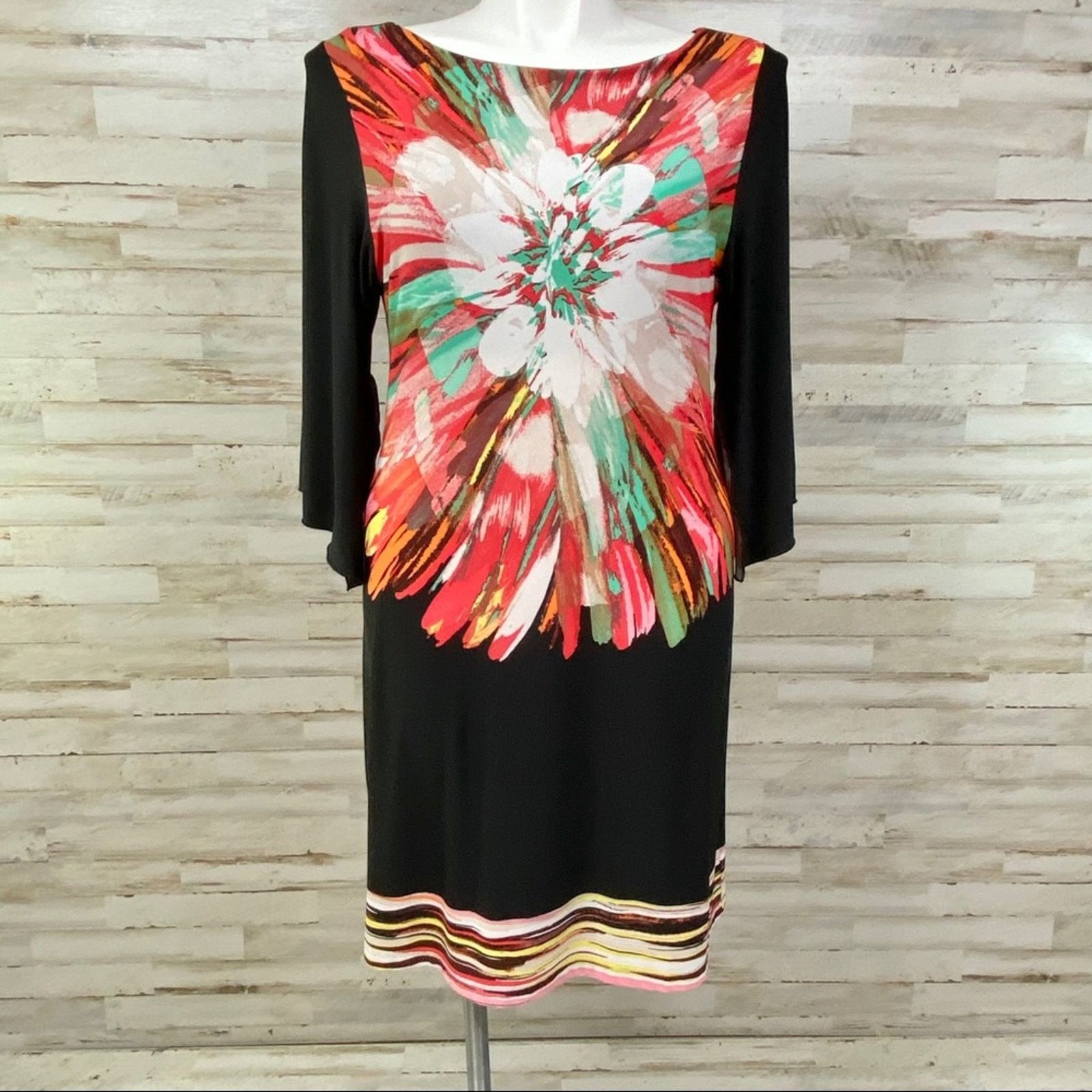 Other Fenn Wright Manson Floral Shift Dress Size 12 Black Coral Size XL / US 12-14 / IT 48-50 - 1 Thumbnail
