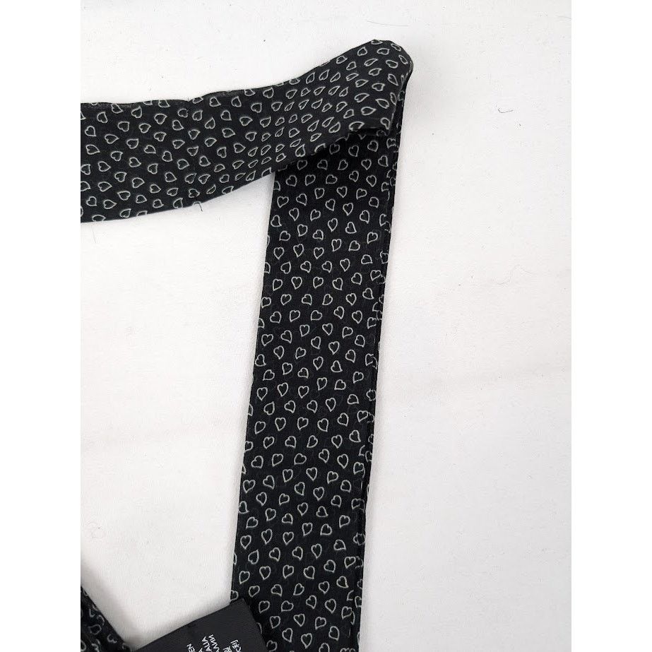 Saint Laurent Paris o1rshd1 Size:OS / Lavalliere Coeur Flou Scarf in Black/White Size ONE SIZE - 6 Thumbnail