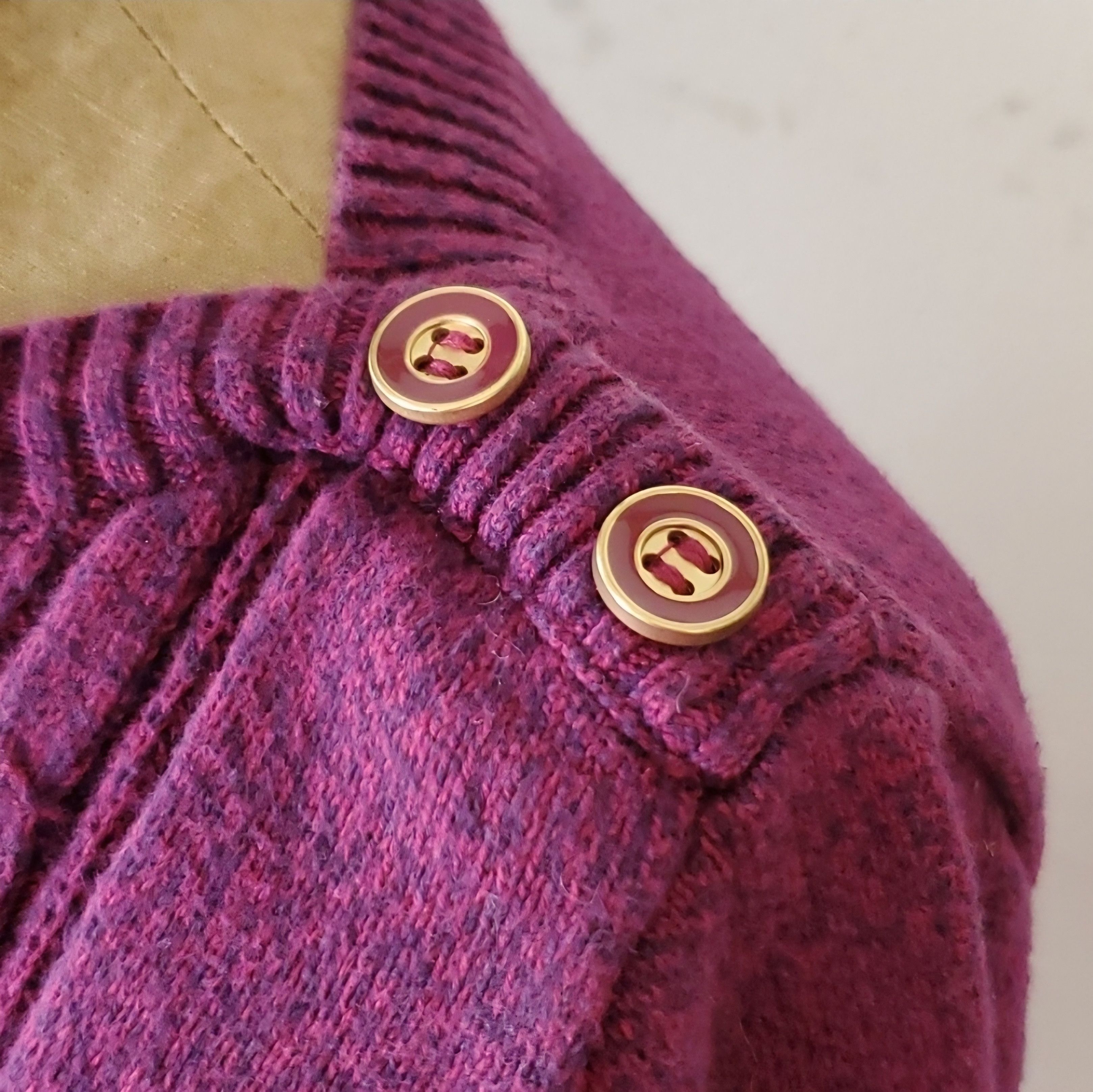 Other Karen Scott Size L Sweater Purple Pink Fushia Cording Enamel Size L / US 10 / IT 46 - 6 Thumbnail