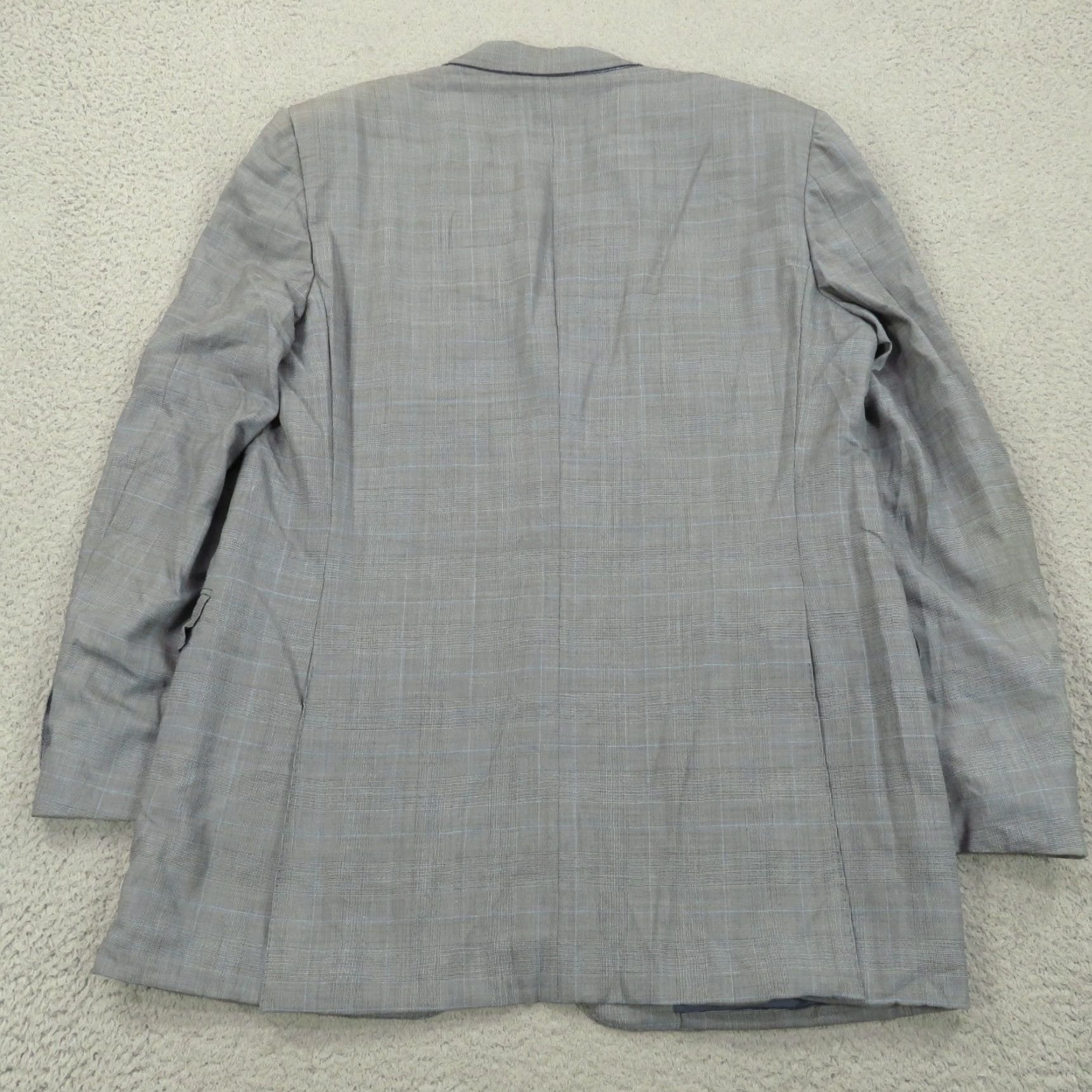 Canali Canali Suit 42L Super 120s Glencheck Plaid Pleated Cuffed Pant Trousers 34x32 Men Wool 2 Piece Business Formal Travel Gray Suit Mens 2-Piece Size 42R - 5 Thumbnail