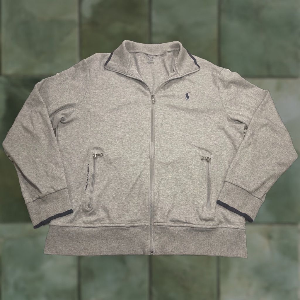 Polo Ralph Lauren Polo Ralph Lauren Performance Track Jacket Full Zip Gray Men's Large Size US L / EU 52-54 / 3 - 1 Thumbnail