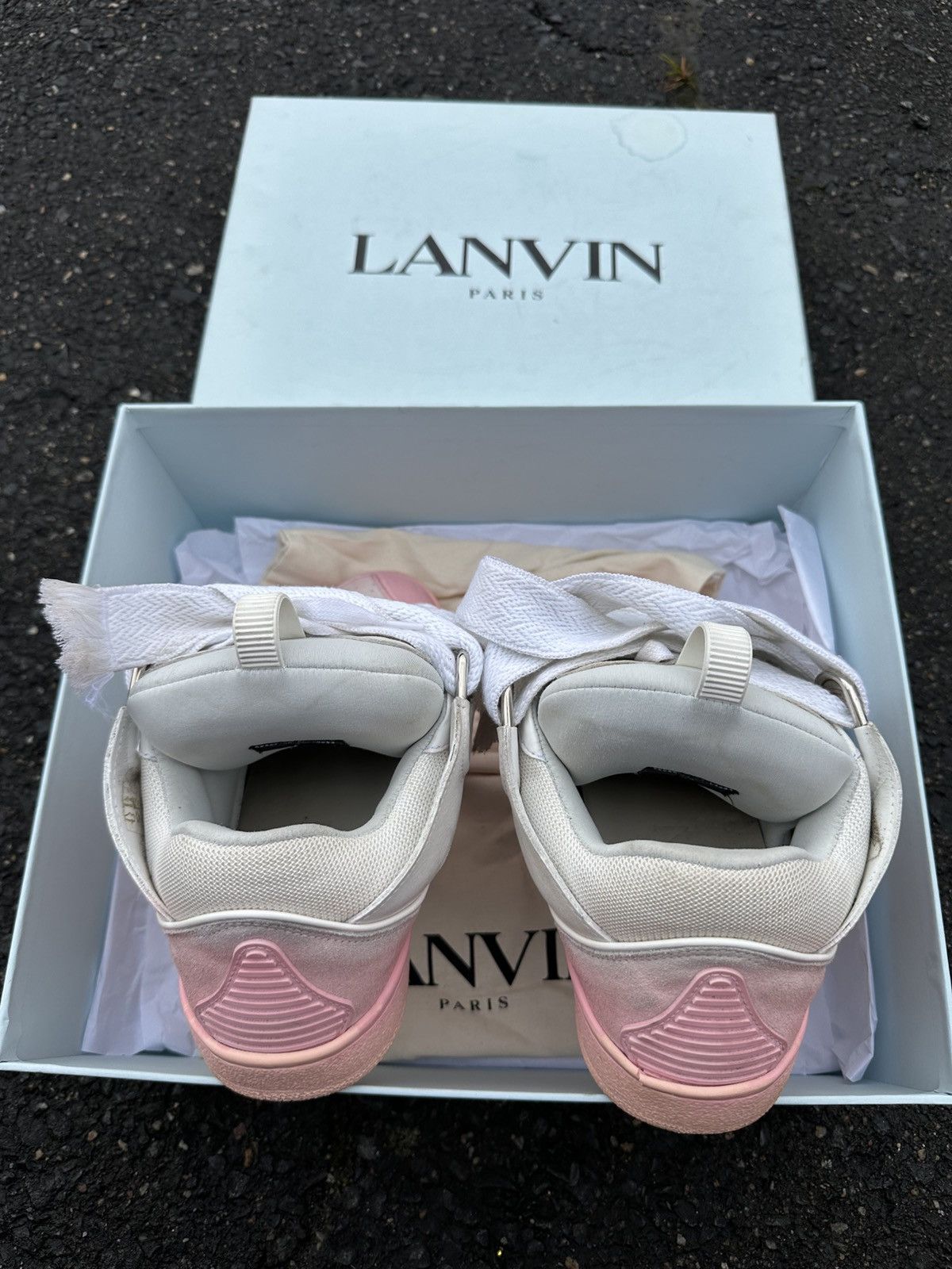Lanvin Lanvin Curb Sneaker White/Pink Size US 9 / EU 42 - 20 Thumbnail