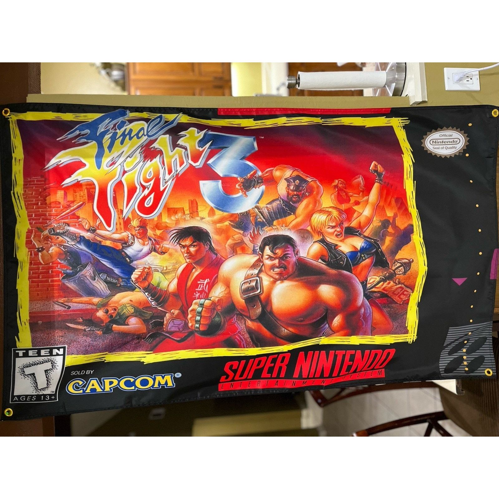 Nintendo Final Fight 3 Nintendo SNES Boxart 5' Flag Banner Poster 95 Size ONE SIZE - 1 Thumbnail