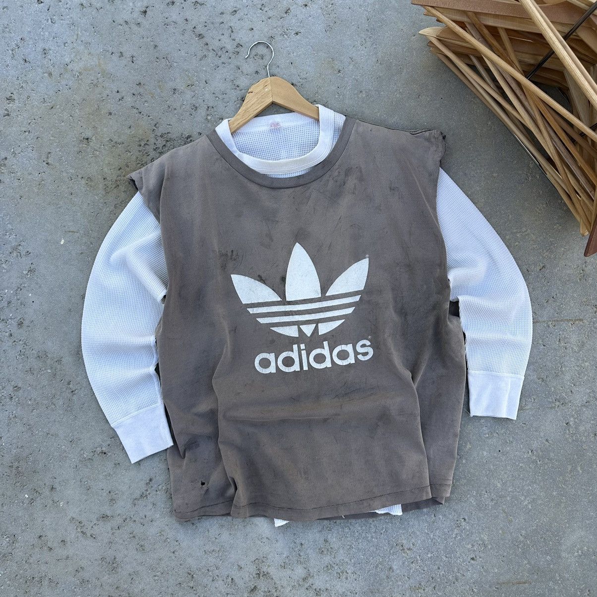 Adidas VTG 90’s SS Adidas Smokey Fade Chopped Graphic Shirt Size US L / EU 52-54 / 3 - 1 Thumbnail