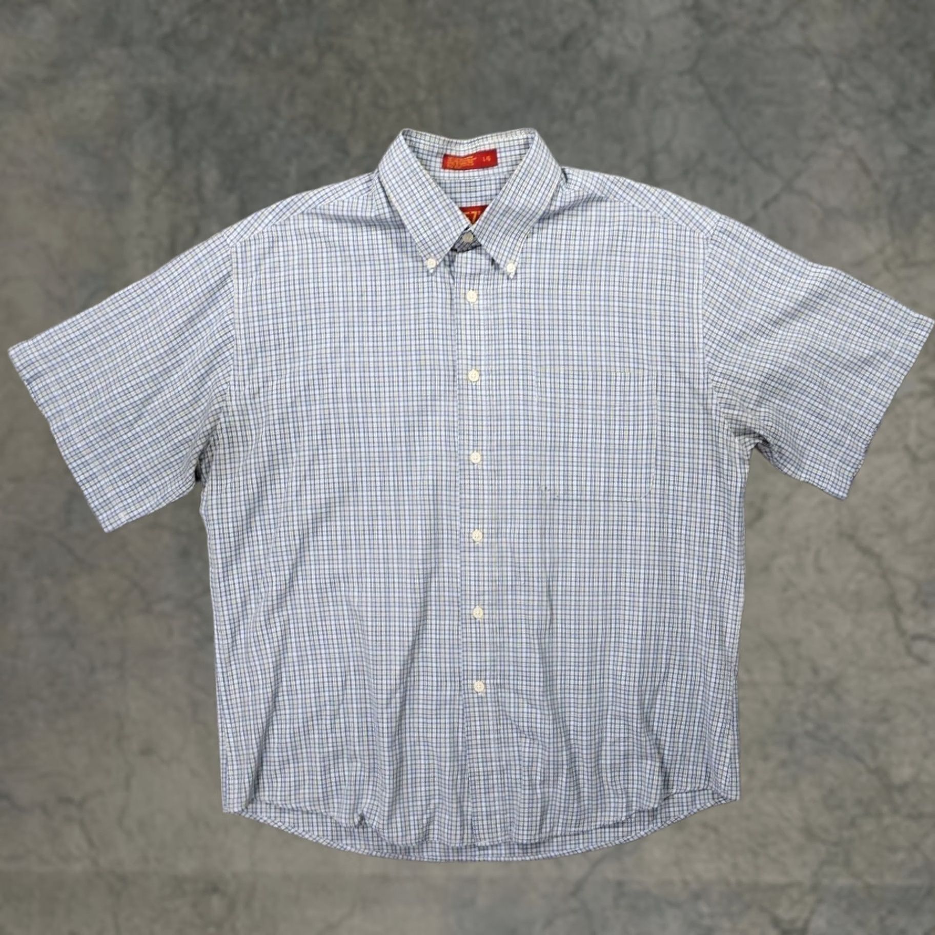 Haggar Haggar Button-Up Men Large Blue Plaid Short Sleeve Casual Shirt Size US L / EU 52-54 / 3 - 1 Thumbnail