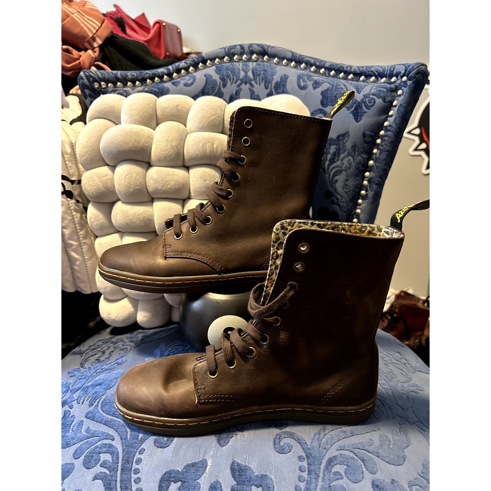 Dr. Martens Dr Martens Brown Stratford Leopard Print Lined Size 7/EU 37 Size US 7 / IT 37 - 4 Thumbnail