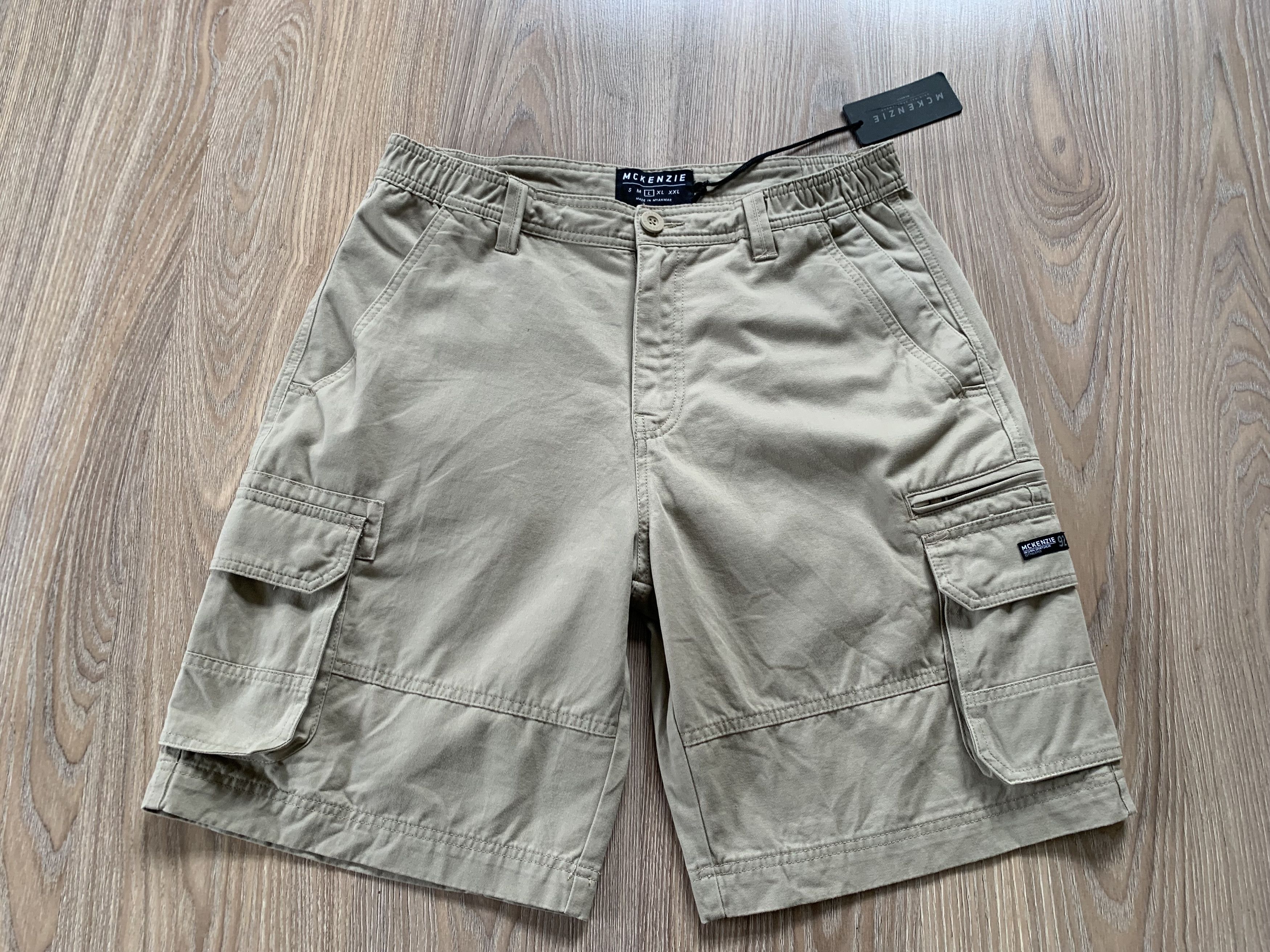 Other Mckenzie Mens Beige Cotton Cargo Shorts Size US 34 / EU 50 - 2 Thumbnail