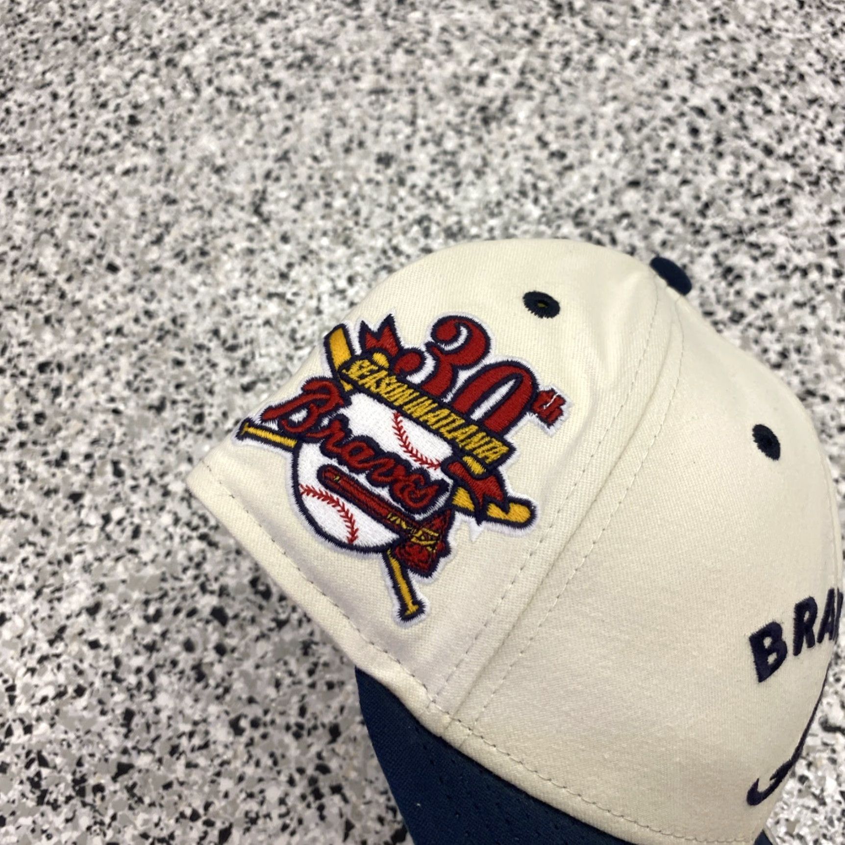 New Era VINTAGE Atlanta Braves New Era 59FIFTY Low Profile Fitted 30th Season patch Hat Mens 7 3/4 Beige Cotton Rayon Lightweight Classic Sports New Size ONE SIZE - 6 Thumbnail