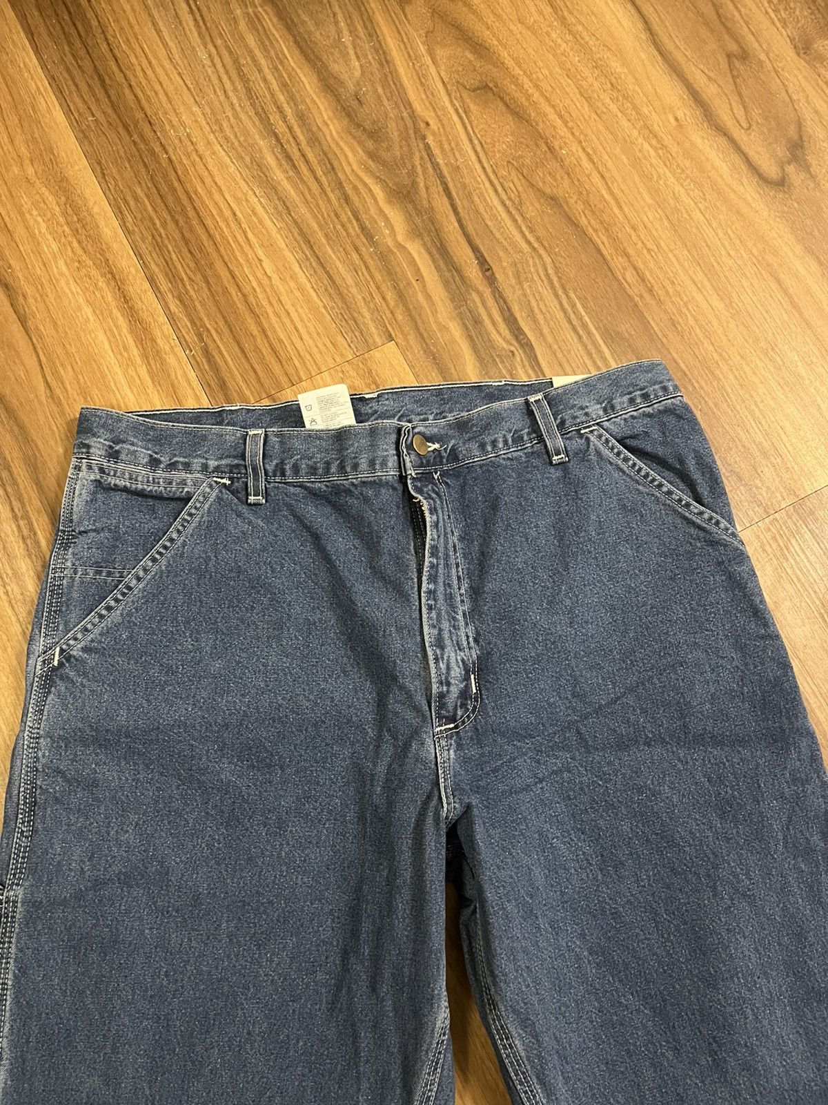 Carhartt 1999 Carhartt Carpenter/Work Washed Denim New 38x30 Vintage Size US 38 / EU 54 - 6 Thumbnail