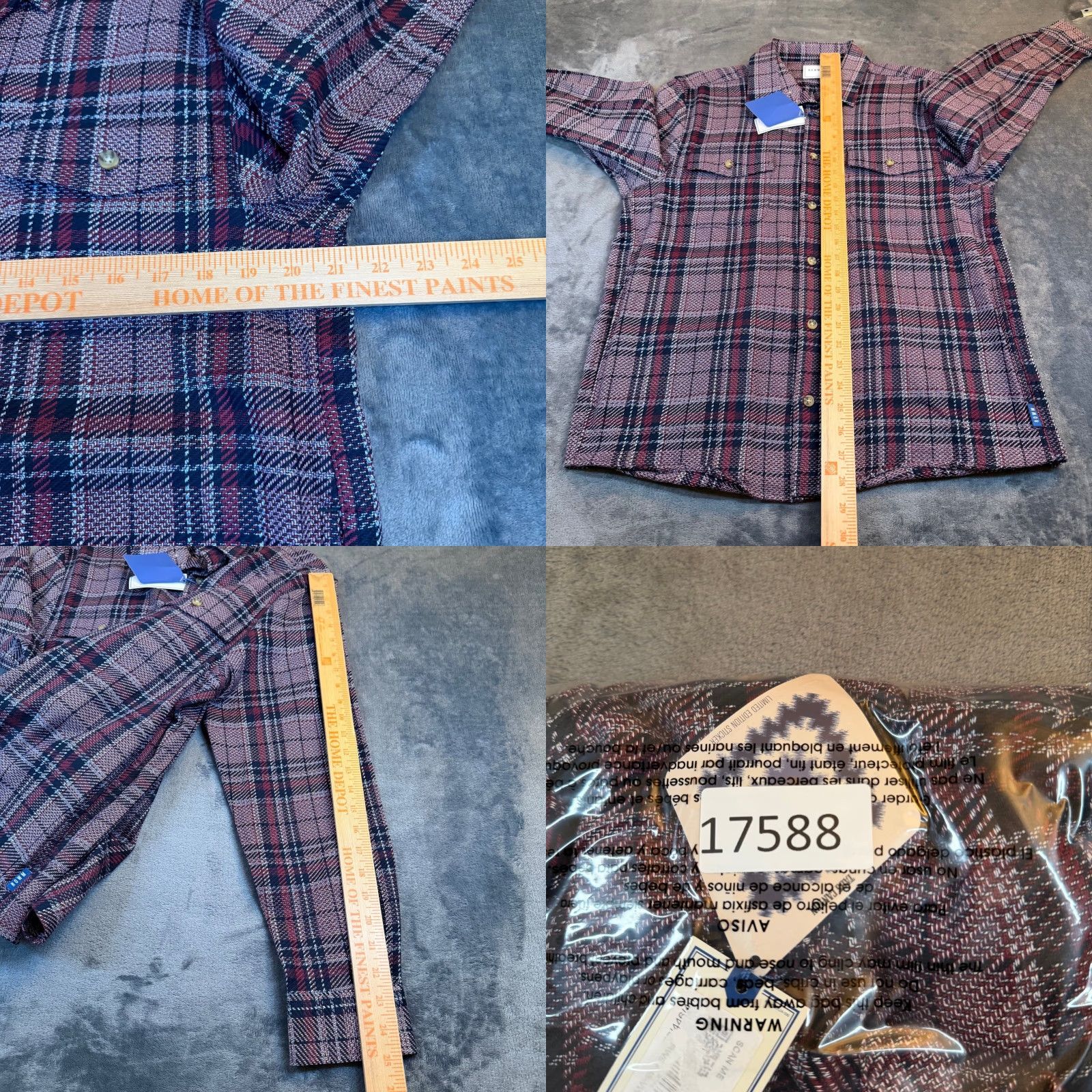 Vintage VINTAGE ROWM Taos Canyon Heavyweight Plaid Cotton Flannel Shirt Jacket Mens Large NWT Size US L / EU 52-54 / 3 - 8 Thumbnail