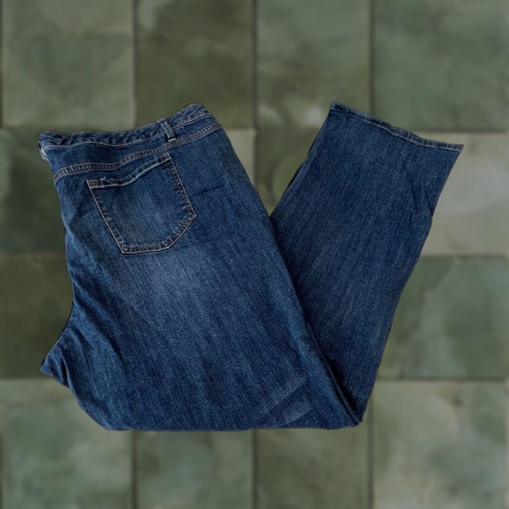 Avenue Avenue Jeans Womens Bootcut Jeans 26 Plus Blue Distressed Knee Denim Size 26" / US 2 / IT 38 - 1 Thumbnail
