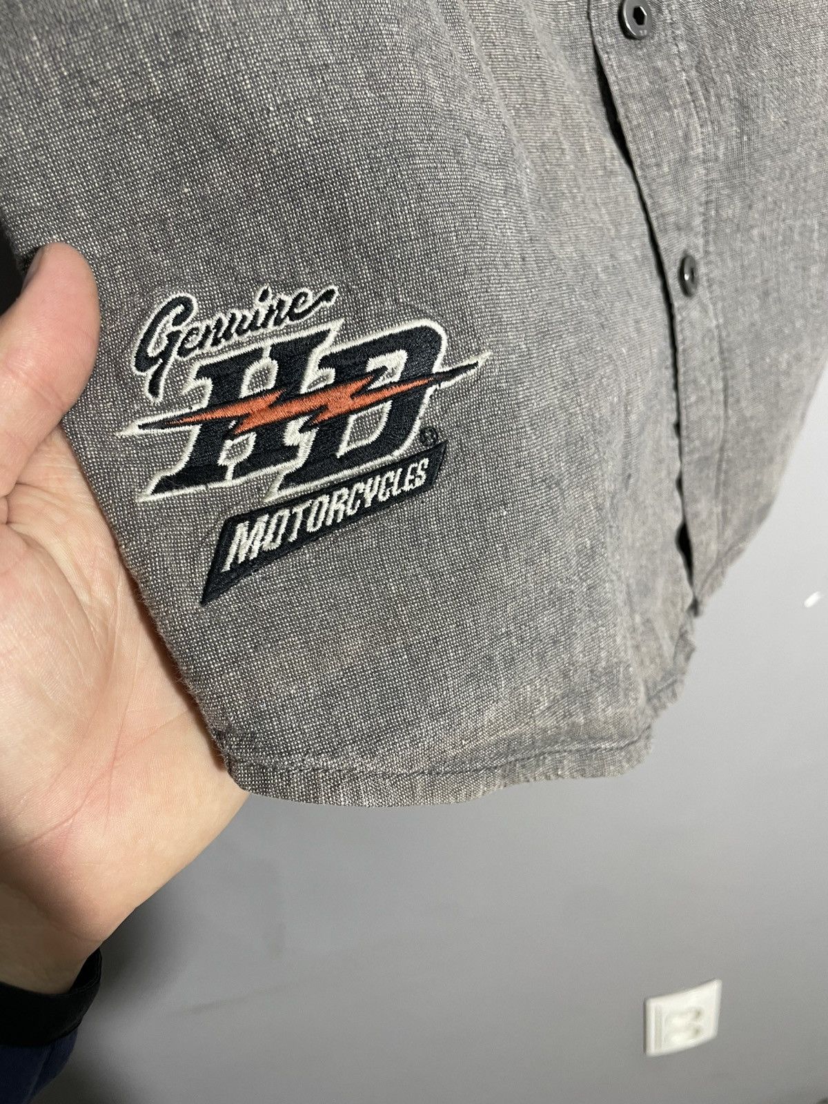Harley Davidson × Vintage Vintage Harley Davidson Linen Button up vest size L Size US L / EU 52-54 / 3 - 5 Thumbnail