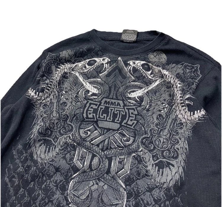 UFC × Vintage MMA Elite Medusa Thermal Long Sleeve Shirt Skull Y2K Size US L / EU 52-54 / 3 - 3 Thumbnail