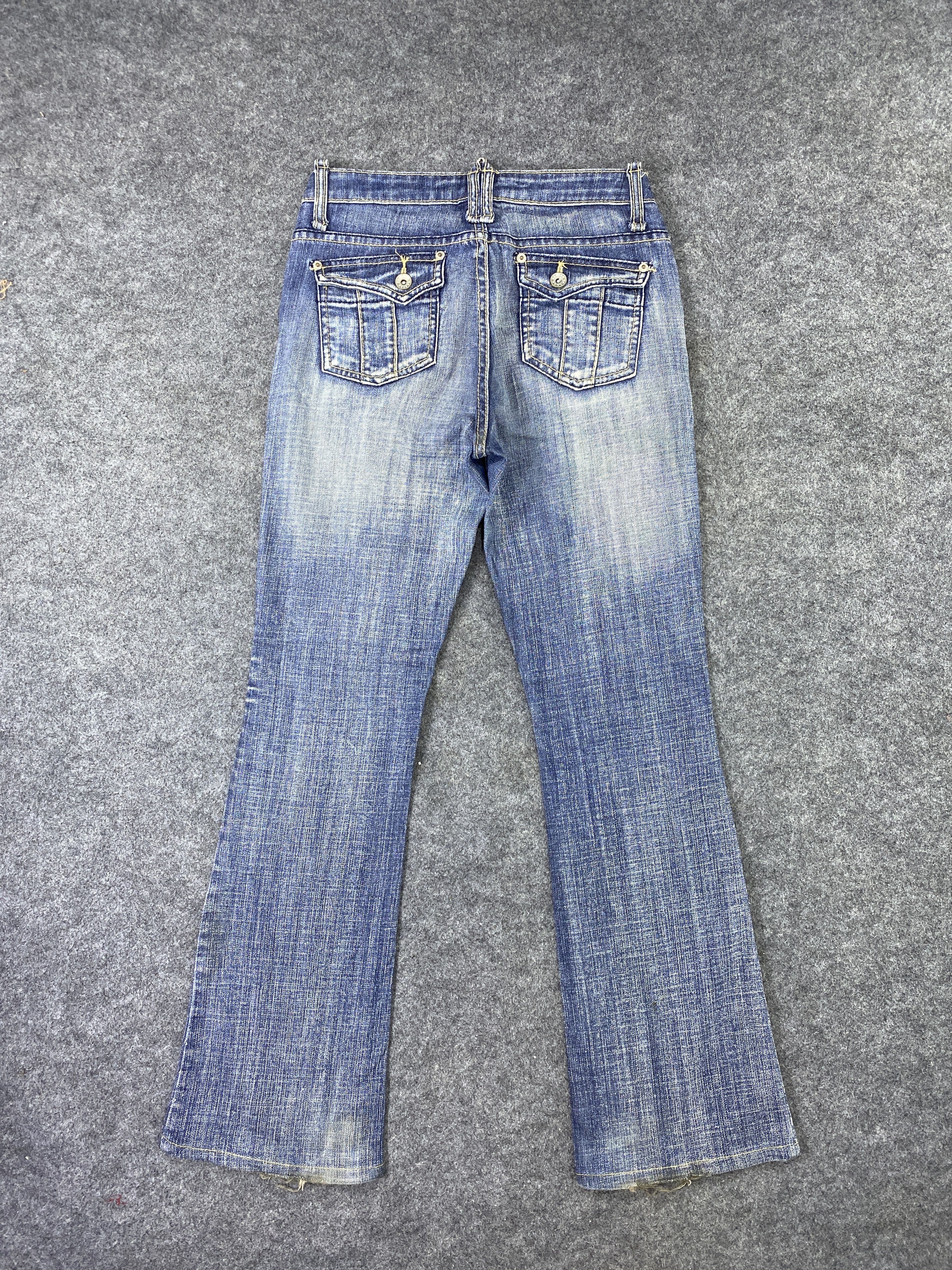Japanese Brand OO La - La Sasson Blue Wash Flare Jeans - J998 Size 27" / US 4 / IT 40 - 3 Thumbnail