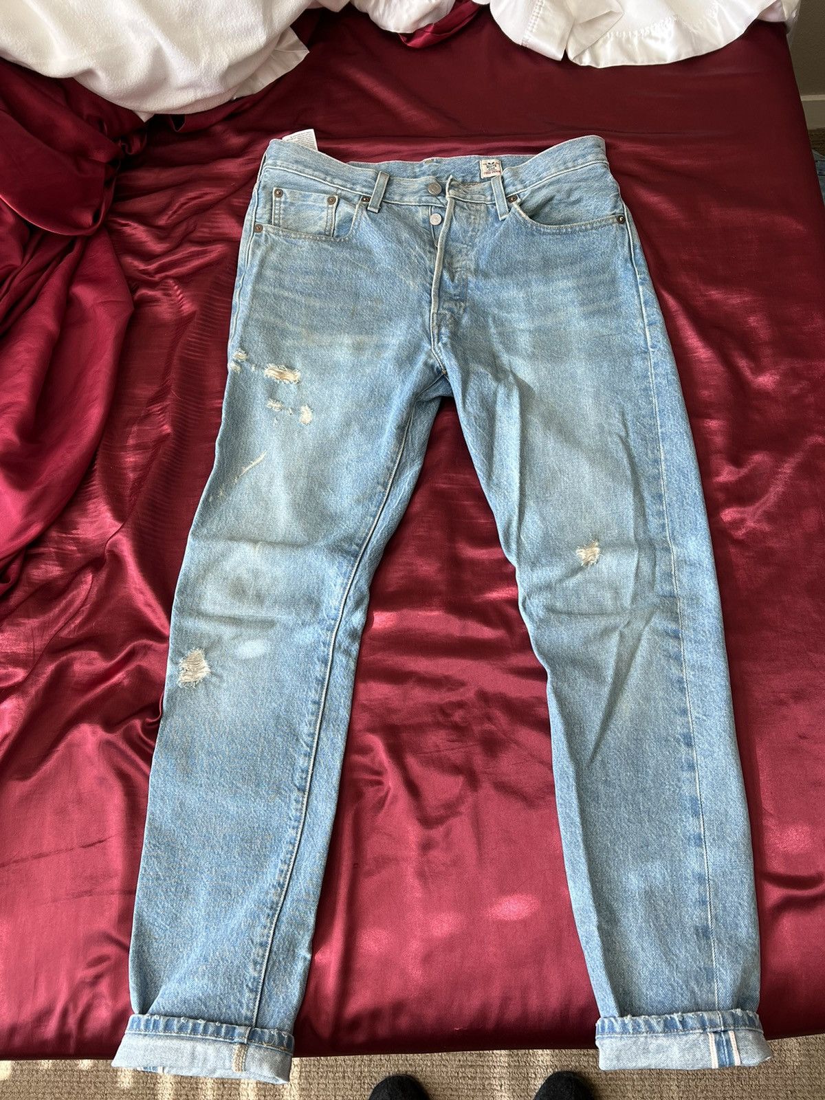 Levi's Vintage Clothing Vintage Levi 501 White Oak Cone Denim Size US 29 - 14 Thumbnail
