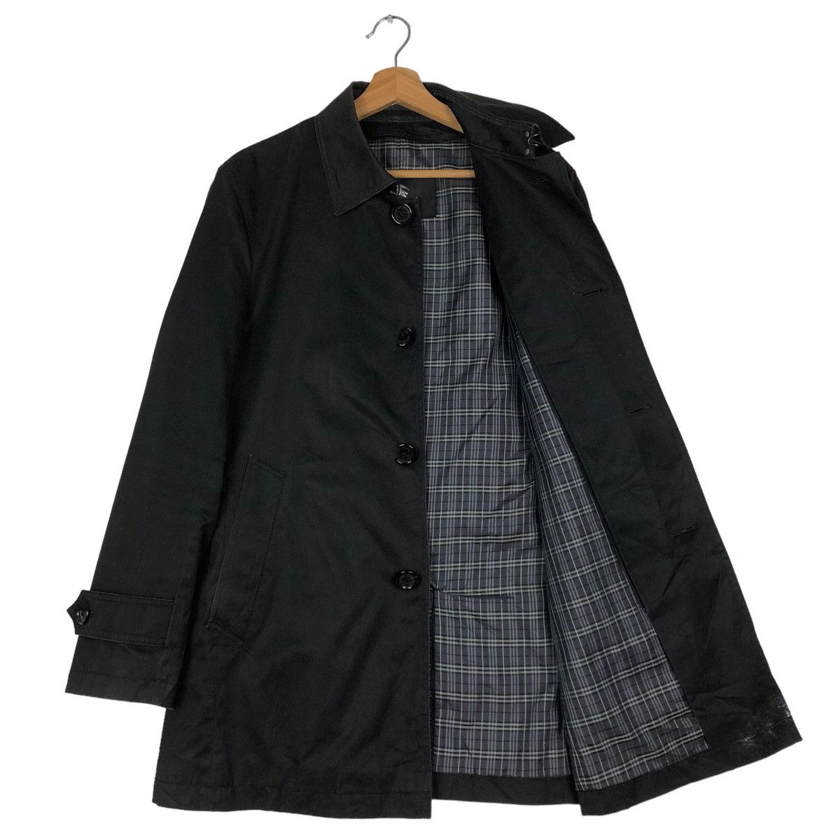 Burberry 🔥Vintage Burberry Black Label Long Jacket Nova Check Lining Size US M / EU 48-50 / 2 - 11 Thumbnail