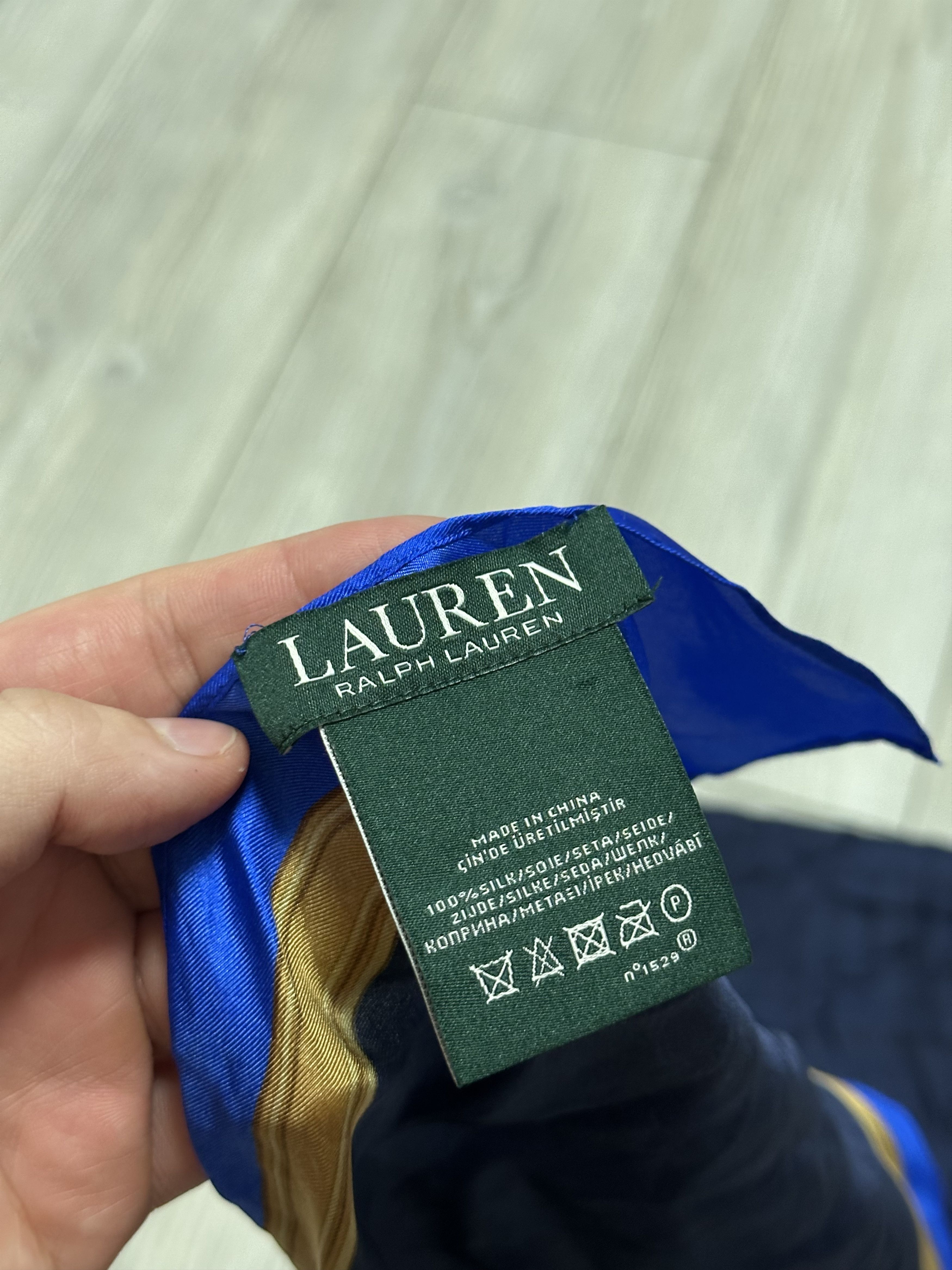 Lauren Ralph Lauren Lauren Ralph Lauren Chain Link Equestrian Silk Scarf Size ONE SIZE - 4 Thumbnail