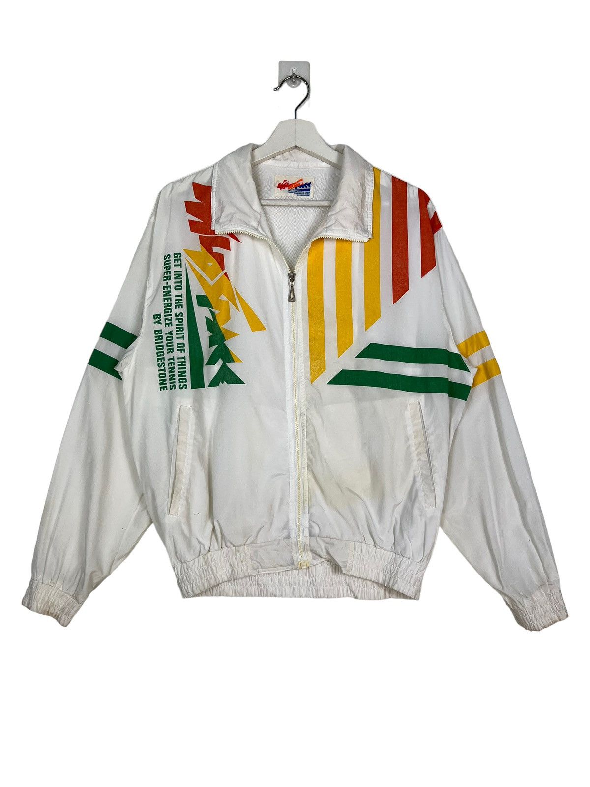 Japanese Brand 🔥 VINTAGE BRIDGESTONE TRAINER JACKET Size US M / EU 48-50 / 2 - 2 Thumbnail