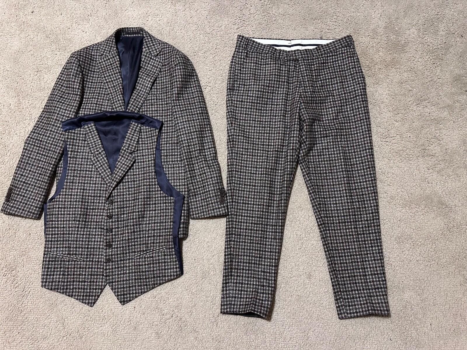 Suitsupply Suit SUITSUPPLY Havana Patch FL Slim / Soho SuitHoundstooth Size 52R - 1 Thumbnail