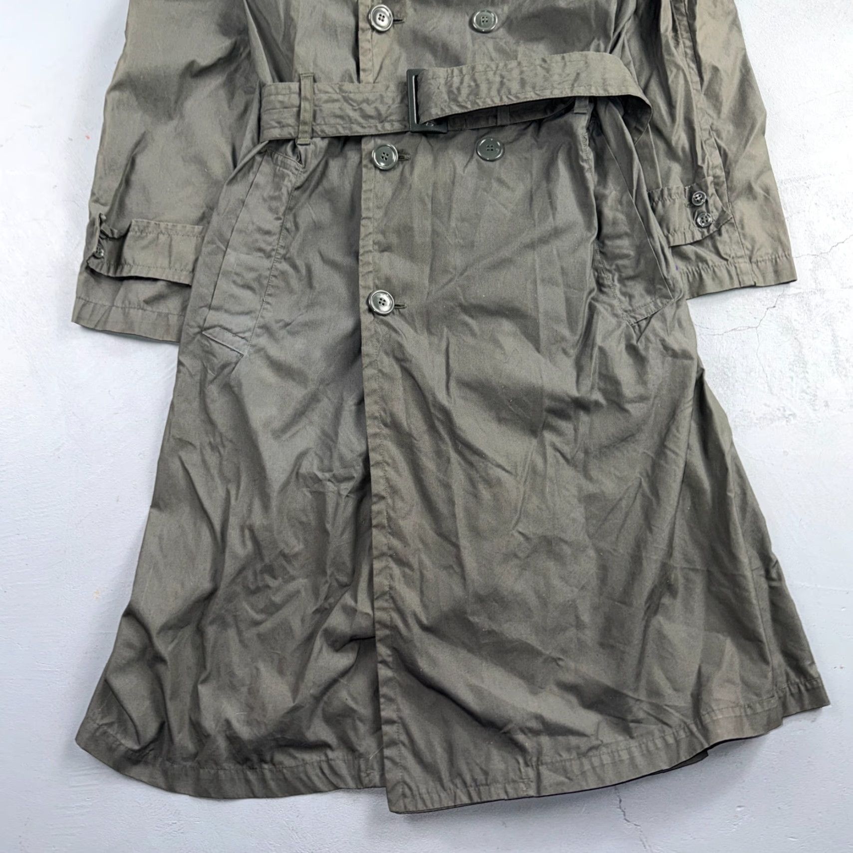 Vintage VTG 60s OD Green Army Military Rain Overcoat Mens S Jacket Trench Coat DSA 1967 Size US XXS / EU 40 - 6 Thumbnail