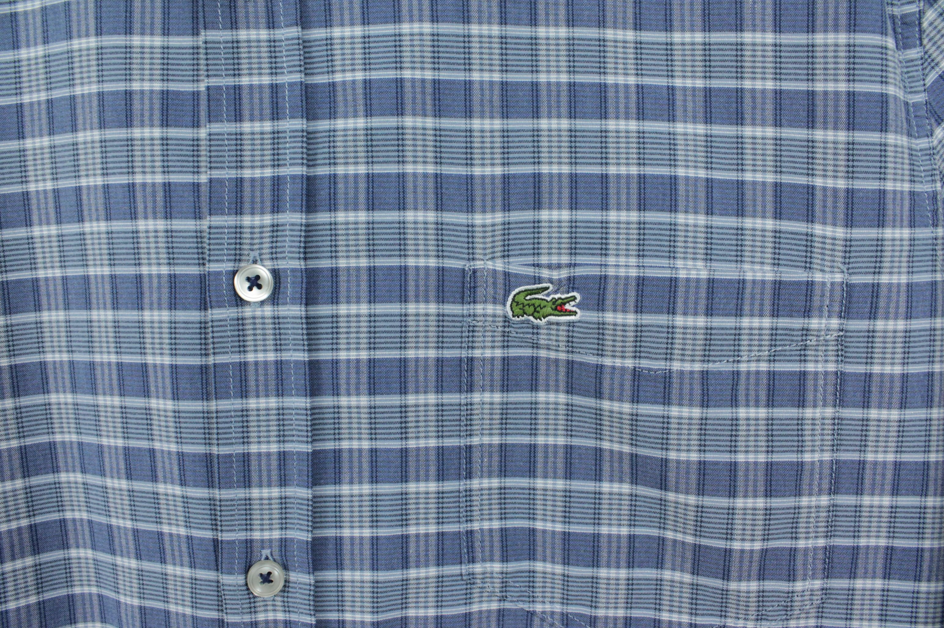 Lacoste Lacoste Regular Fit Checkered Blue Casual Shirt Mens Size US M / EU 48-50 / 2 - 4 Thumbnail
