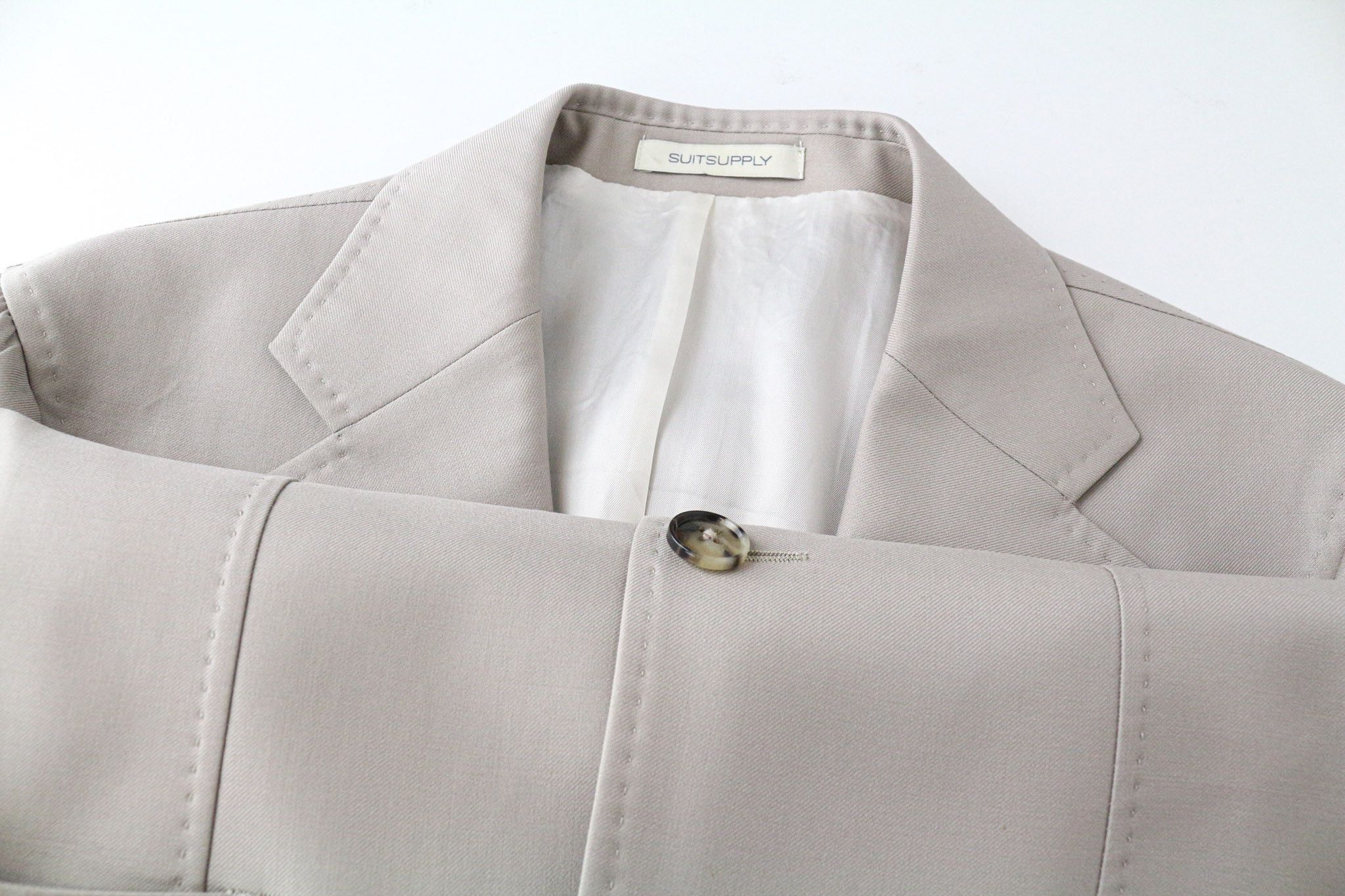 Suitsupply HAVANA UK34R Light Brown Slim Wool Blazer 73544 Size 34R - 3 Thumbnail