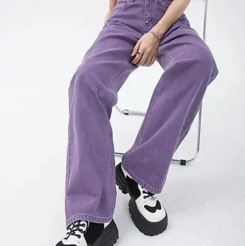 Other Vintage Purple High Waist Streetwear Jeans Size US 29 - 2 Thumbnail