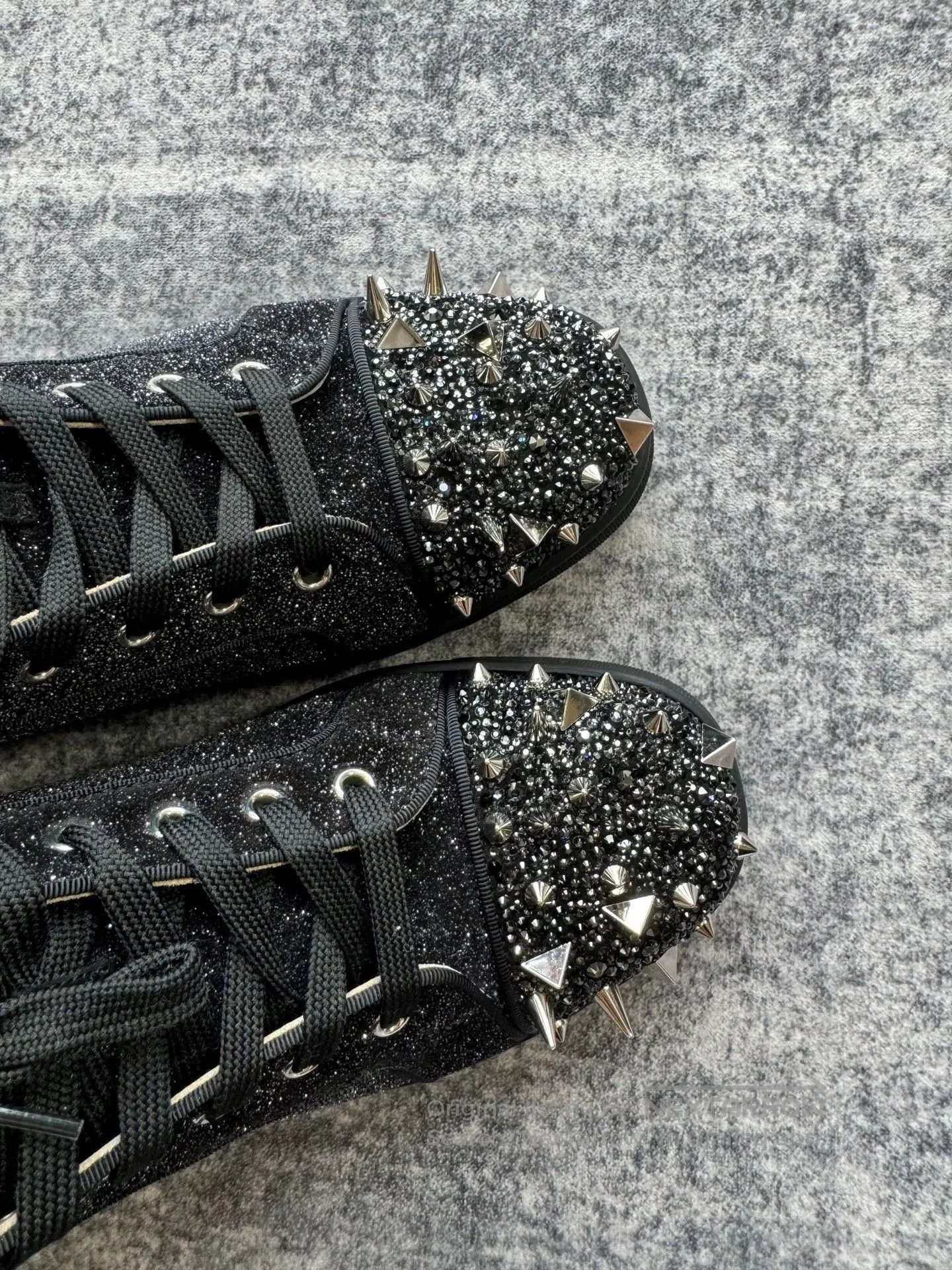 Christian Louboutin Christian Louboutin Glitter Stud High-Top Sneakers. Size US 8.5 / IT 38.5 - 6 Thumbnail