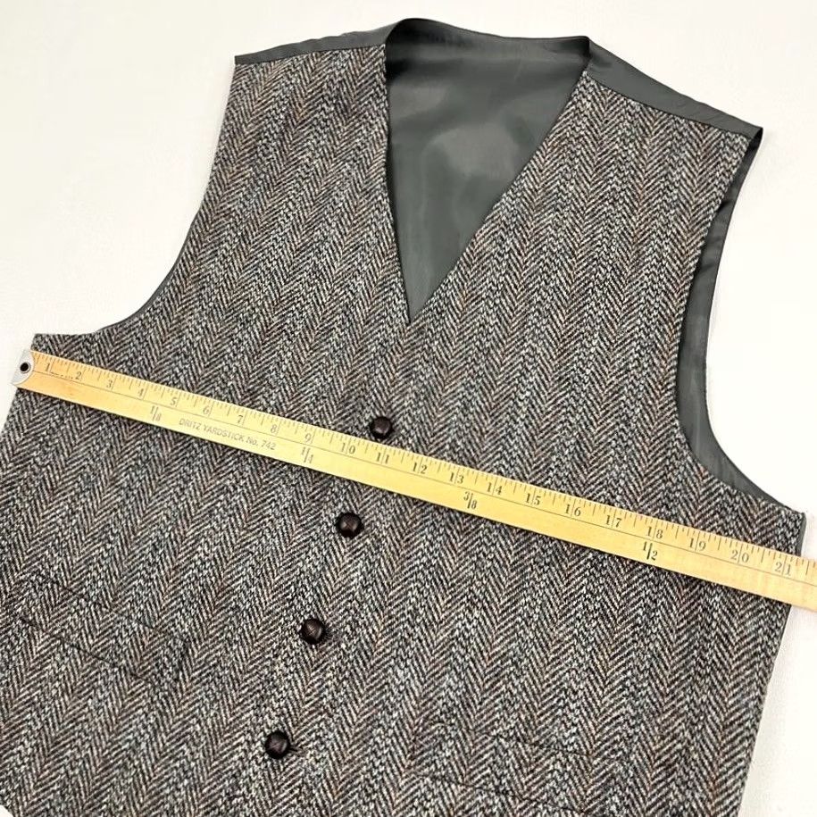 Harris Tweed Harris Tweed Coat Mens L Gray Wool Waistcoat Adult Herringbone Suit Vest Button Size US L / EU 52-54 / 3 - 5 Thumbnail