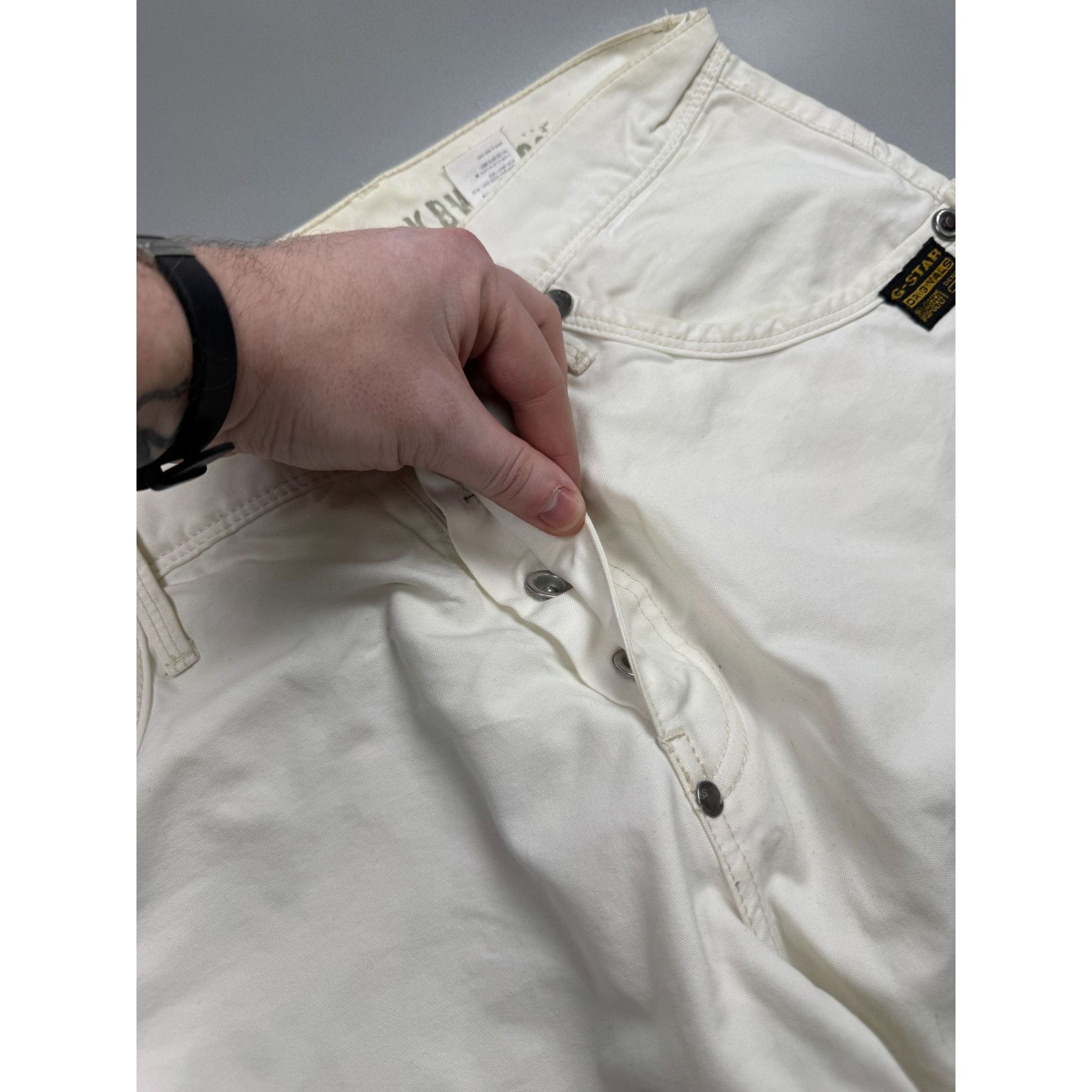 G-Star G-Star RAW White Pants (Y1186) Size US 33 - 6 Thumbnail
