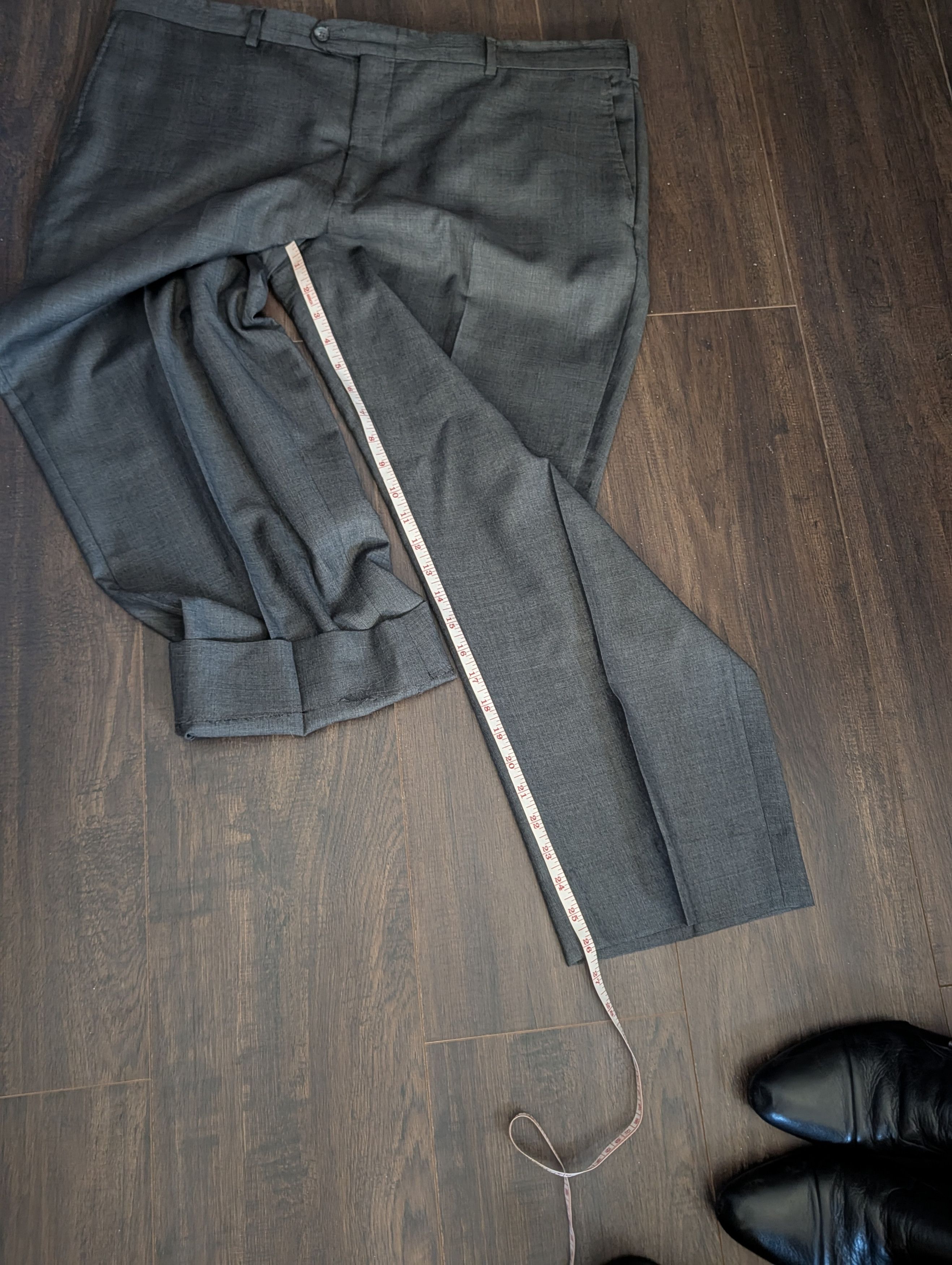 Hickey Freeman LORO PIANA 2pc Super 150s Worsted Wool gray suit Size 46R - 19 Thumbnail