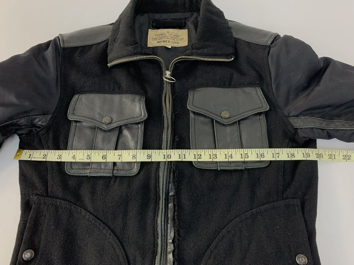Avirex Vintage Avirex Ltd Military Leather Wool Flight Full Zip Size US S / EU 44-46 / 1 - 10 Thumbnail