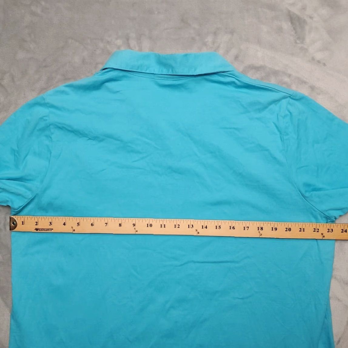 Disney VINTAGE Winnie The Pooh Shirt Womens 18W Blue Tigger Embroidered Disney Polo Jacket Short Sleeve Knit Collared Pullover 100% Cotton - Basic Size 3XL / US 20-22 - 7 Thumbnail