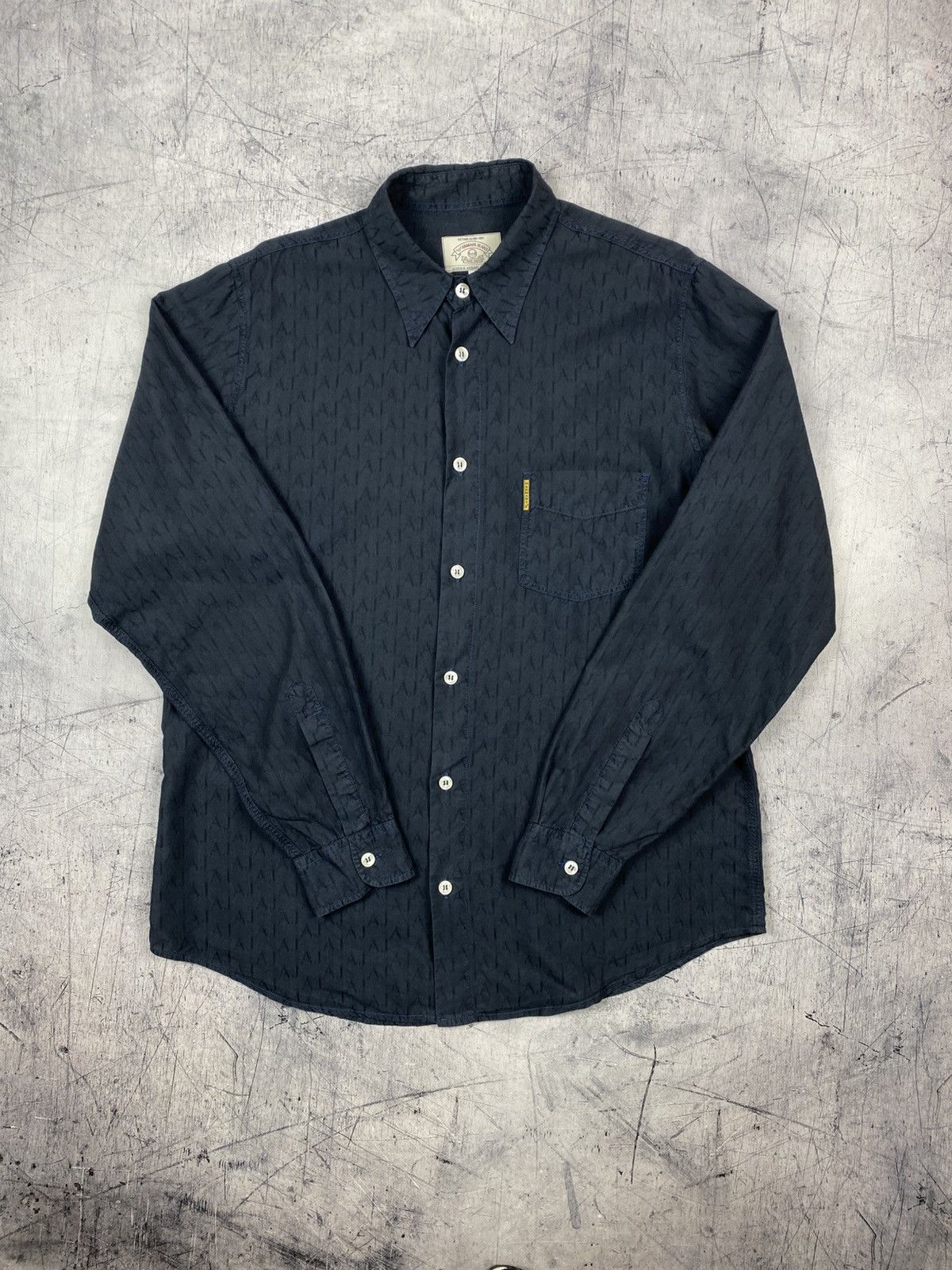 Giorgio Armani Armani Jeans Button-Up Long Sleeve Shirt Monogram Print Size US L / EU 52-54 / 3 - 8 Thumbnail