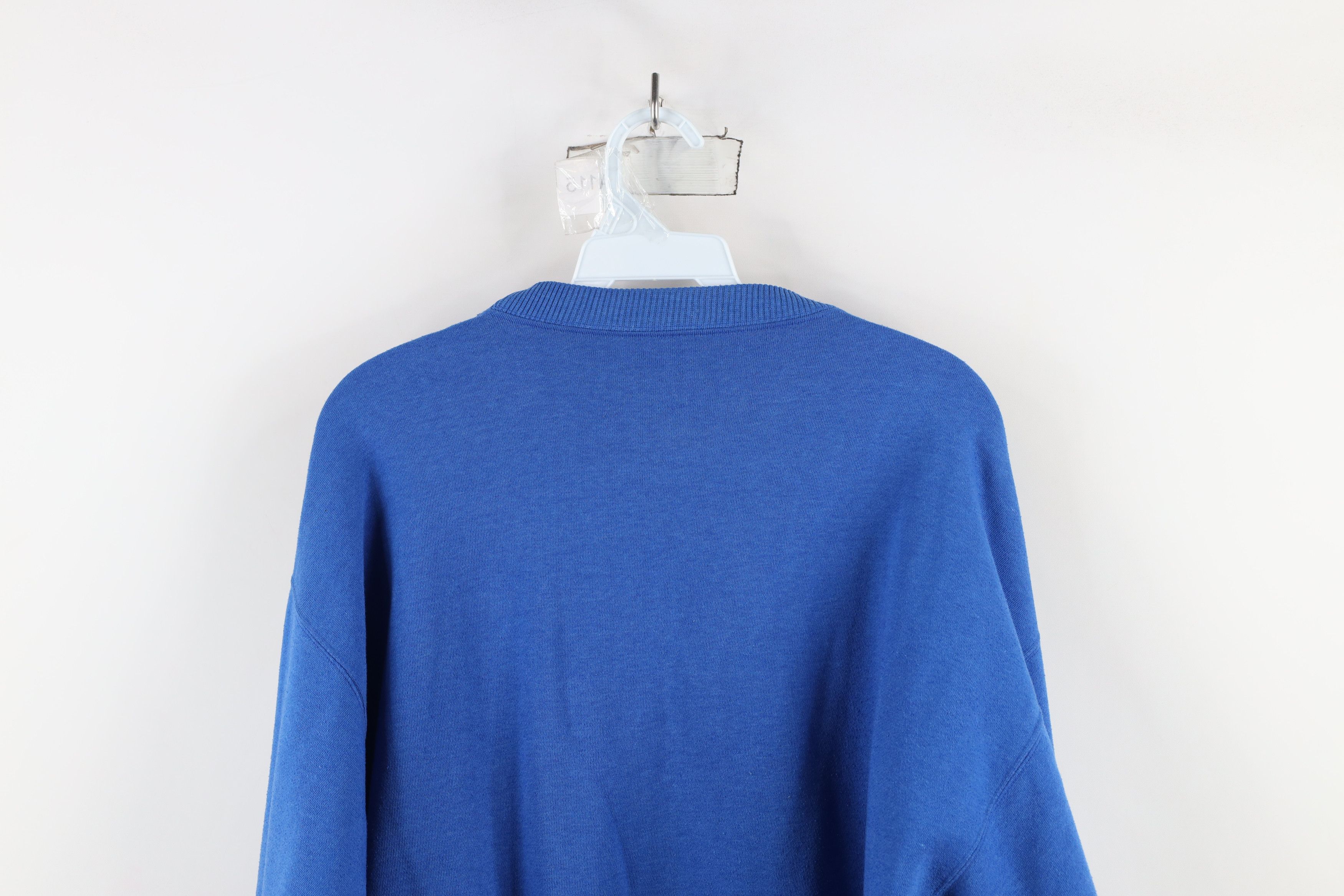 Vintage Vintage 90s Streetwear Blank Crewneck Sweatshirt Blue USA Size US M / EU 48-50 / 2 - 12 Thumbnail
