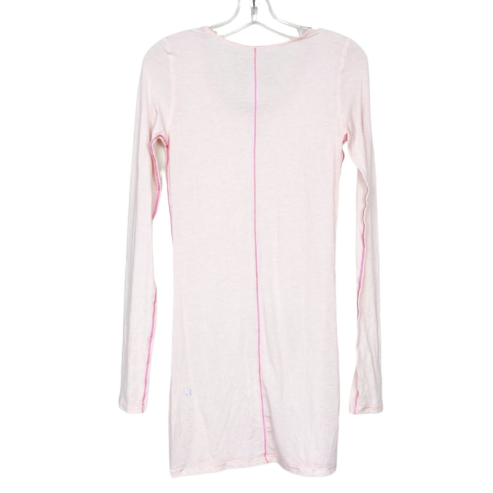 Lululemon Lululemon Light Pink Ribbed Long Sleeve Tunic Top Sz 4 Size S / US 4 / IT 40 - 4 Thumbnail